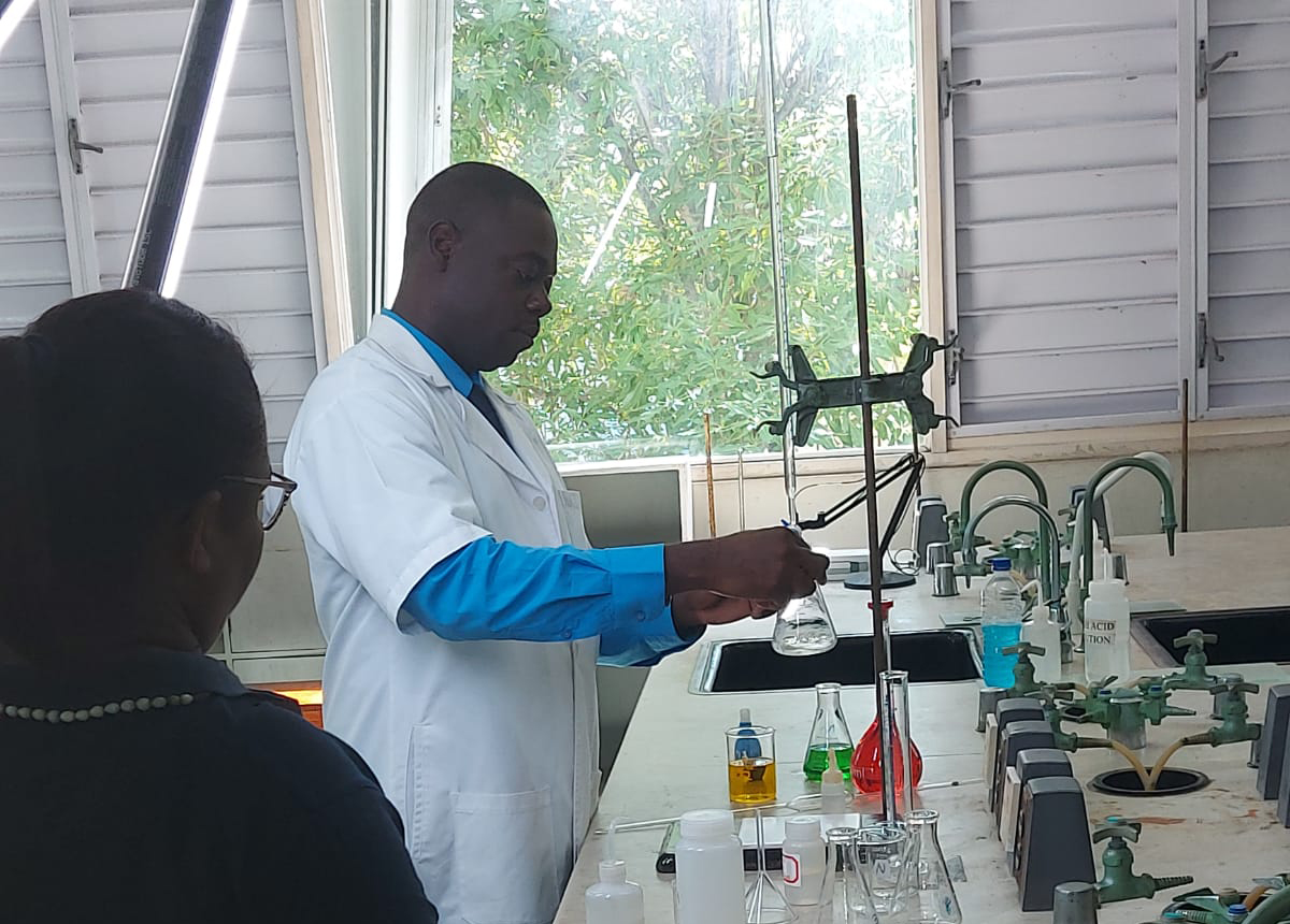 Jordon Freeman at work creating a plastic alternative