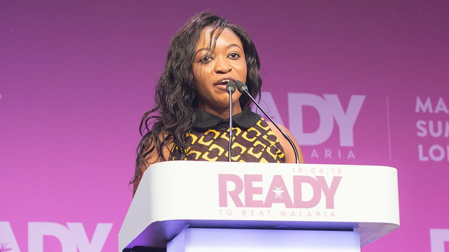 Dr Ndifanji Namacha speaking on behalf of Commonwealth Youth Health Network at the London Malaria Summit in 2018