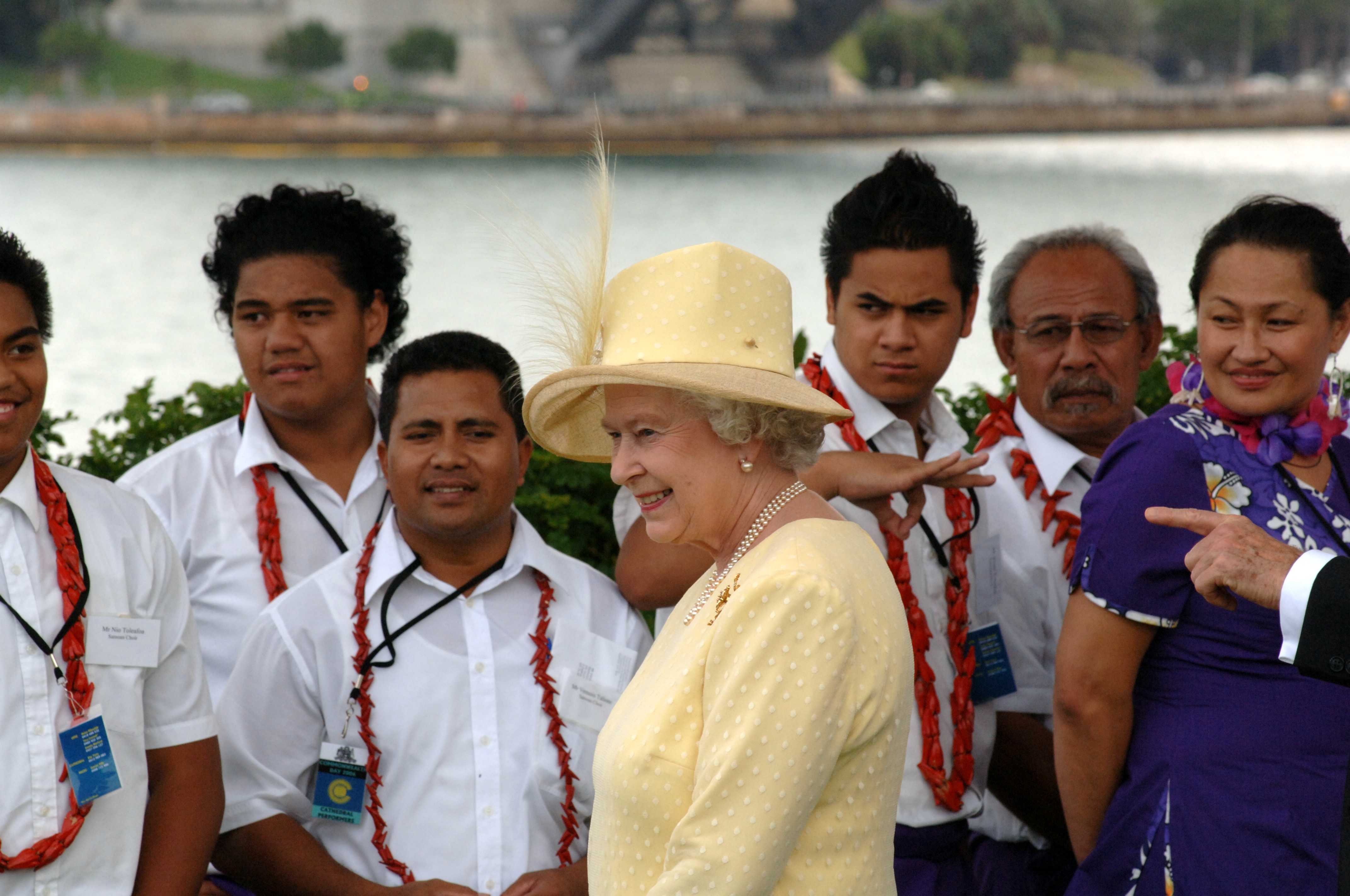 HM The Queen with Commonwealth Day entertainers