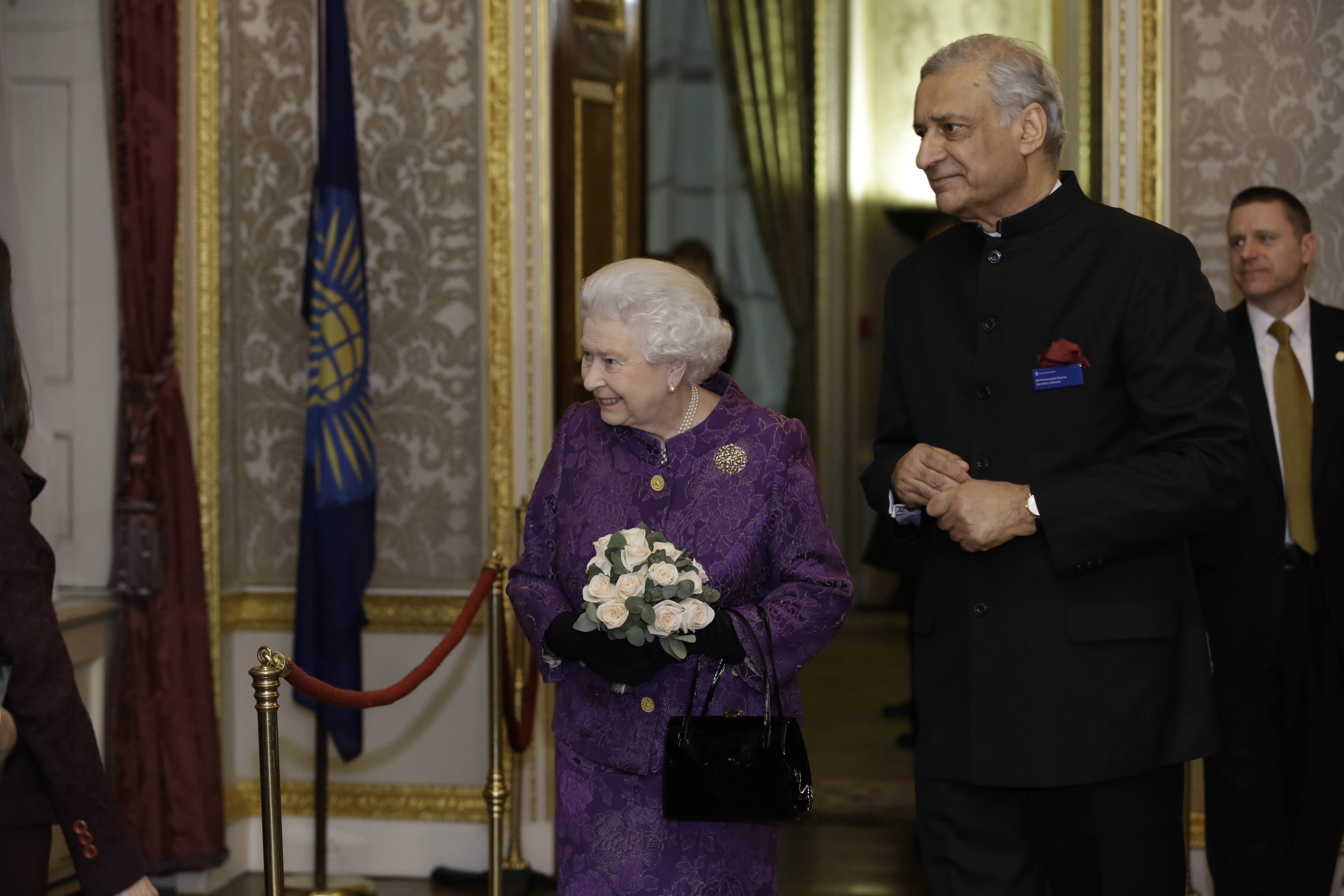 HM The Queen with former Secretary-General, Kamalesh Sharma
