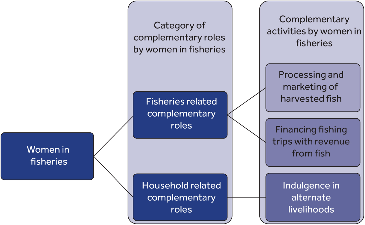 Summary of roles performed by women in fisheries