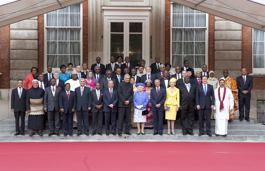 HM The Queen with Commonwealth leaders to celebrate her Diamond Jubilee