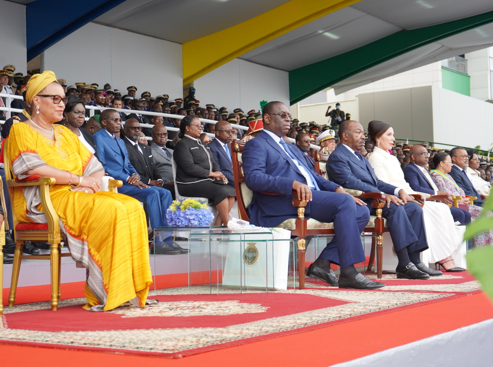 Secretary-General watching the Independence Day Parade