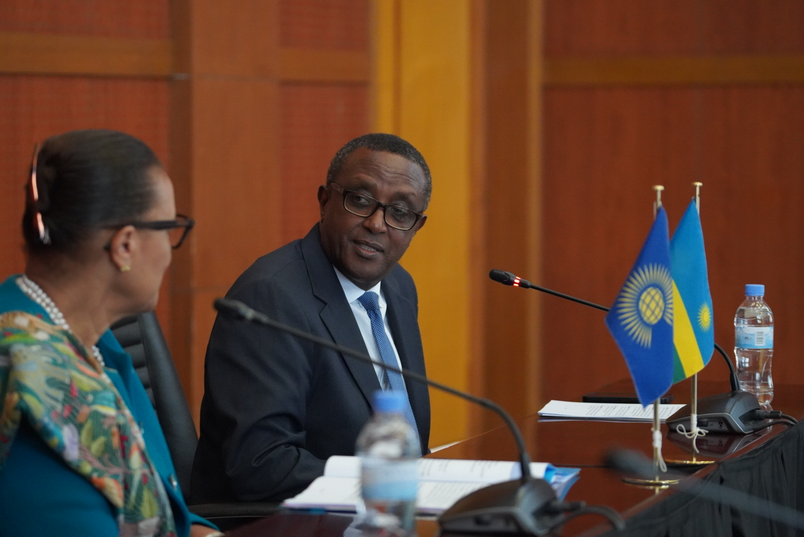 Commonwealth Secretary-General, Patricia Scotland, meeting with Foreign Affairs Minister, Vincent Biruta