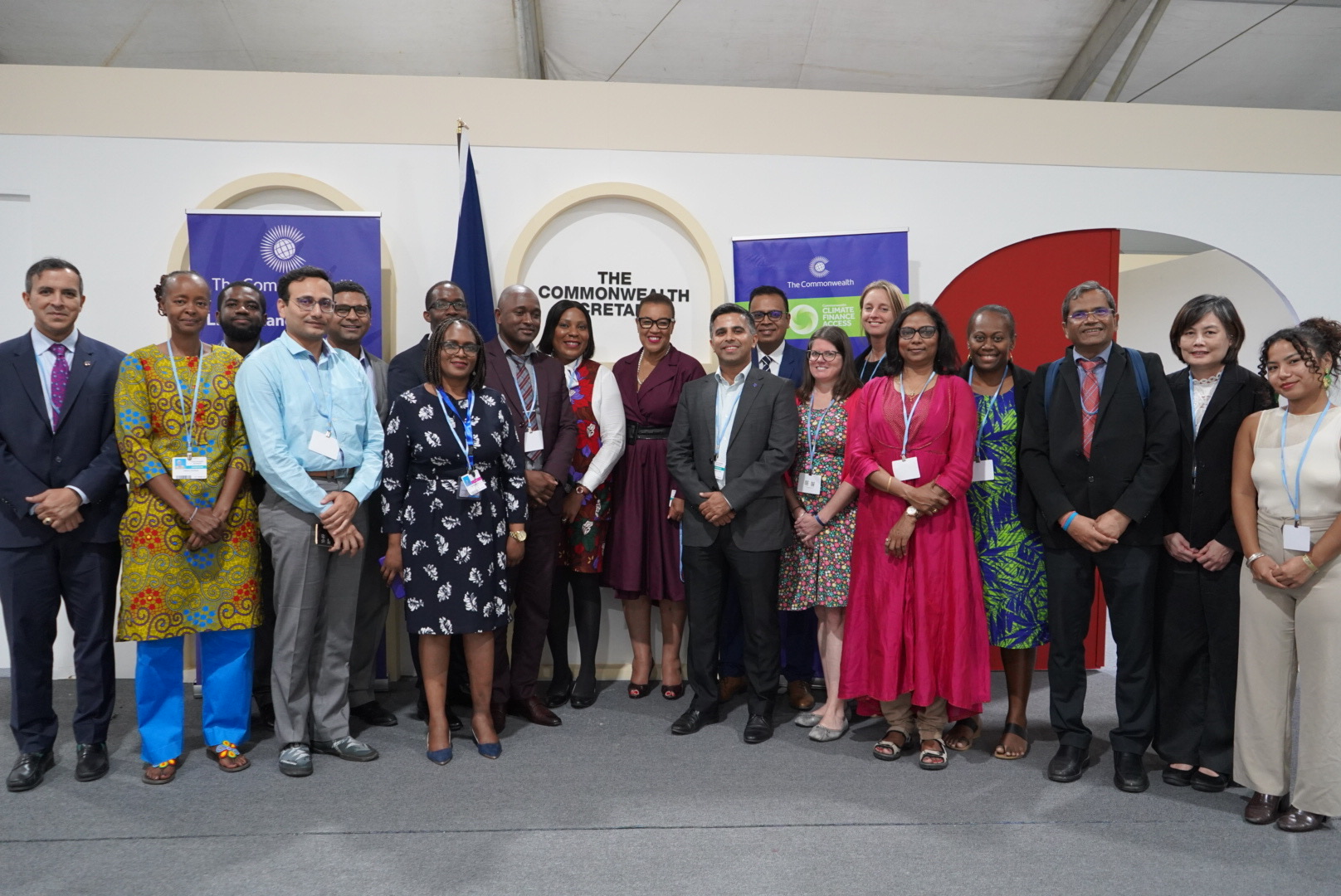 Commonwealth Secretary-General, the Rt Hon Patricia Scotland KC, with Commonwealth Climate Finance Access Hub regional and national advisers