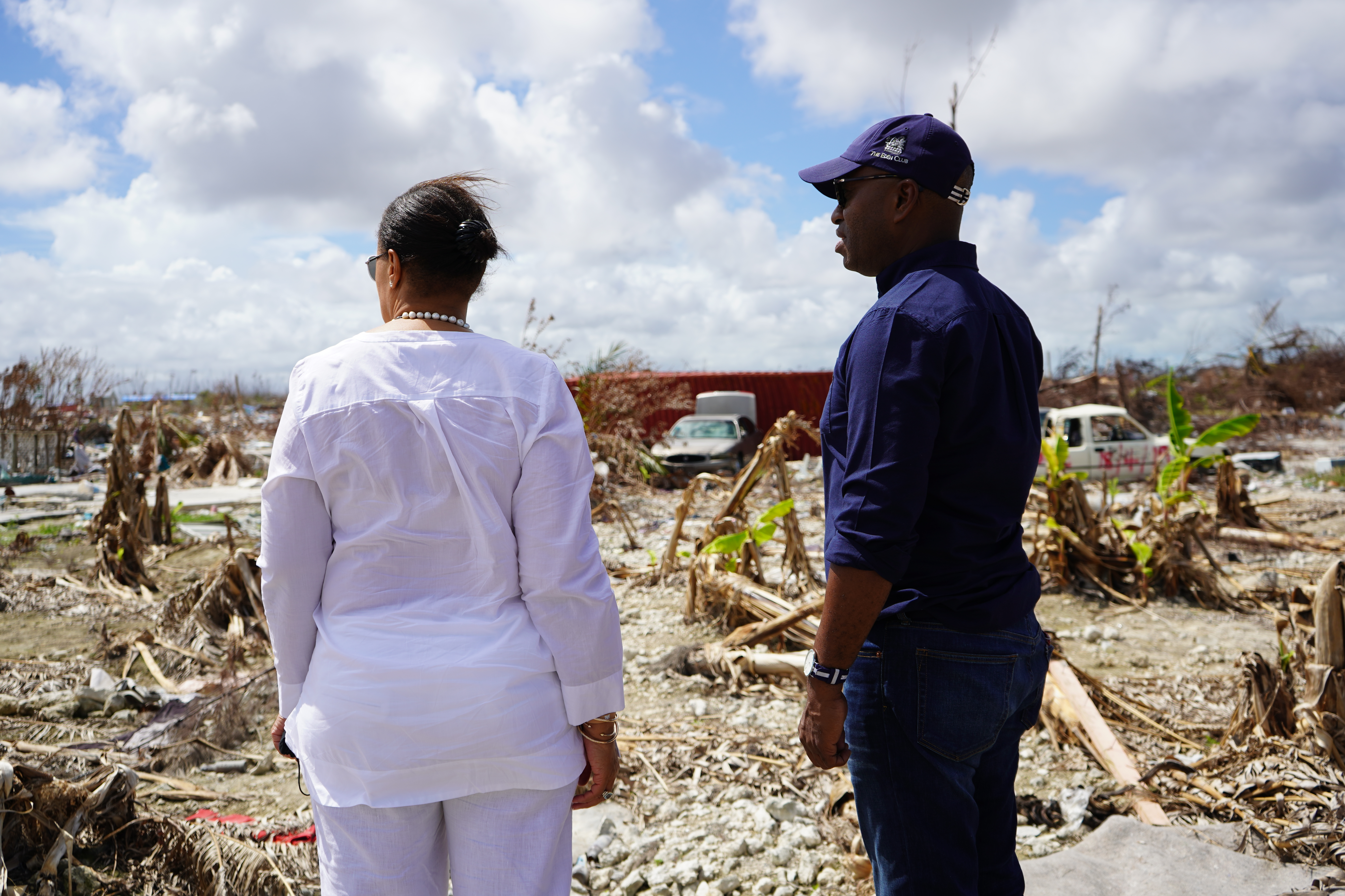 Commonwealth Secretary-General, the Rt Hon Patricia Scotland KC, in the Bahamas looking at the impacts of Hurricane Dorian