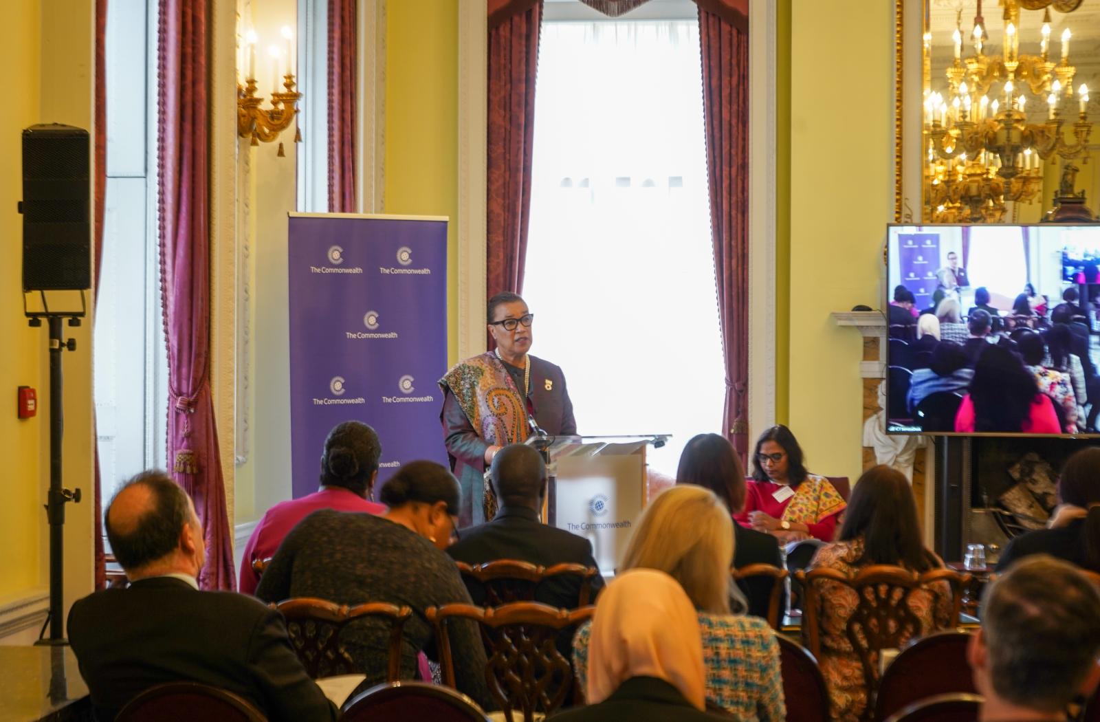 Secretary-General of the Commonwealth, the Rt Hon Patricia Scotland KC, delivered a keynote address at an event to mark London Global Cancer Week.
