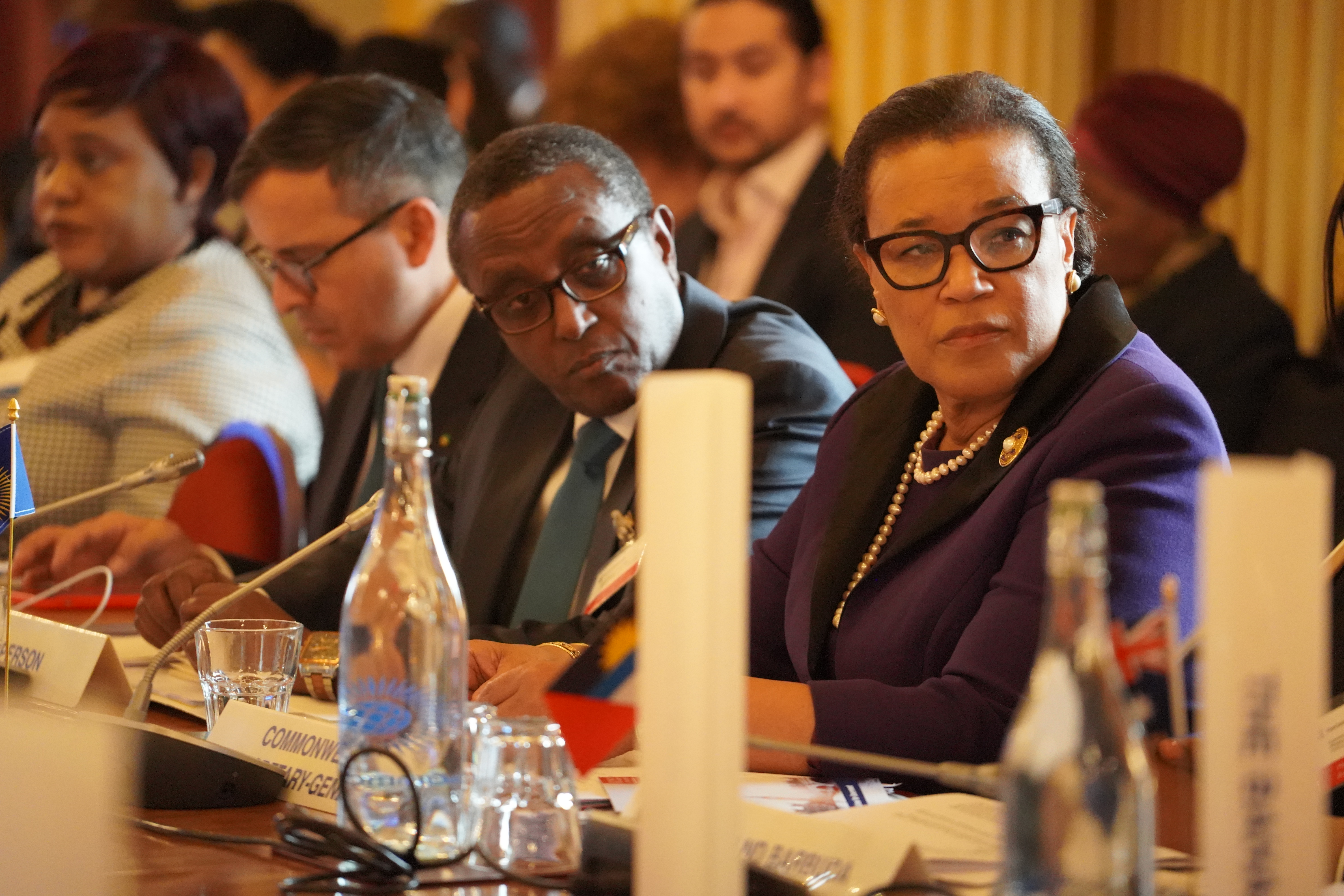 Commonwealth Secretary-General and the current Commonwealth Chair-in-Office, the Honourable Dr Vincent Biruta, Minister of Foreign Affairs and International Cooperation of Rwanda