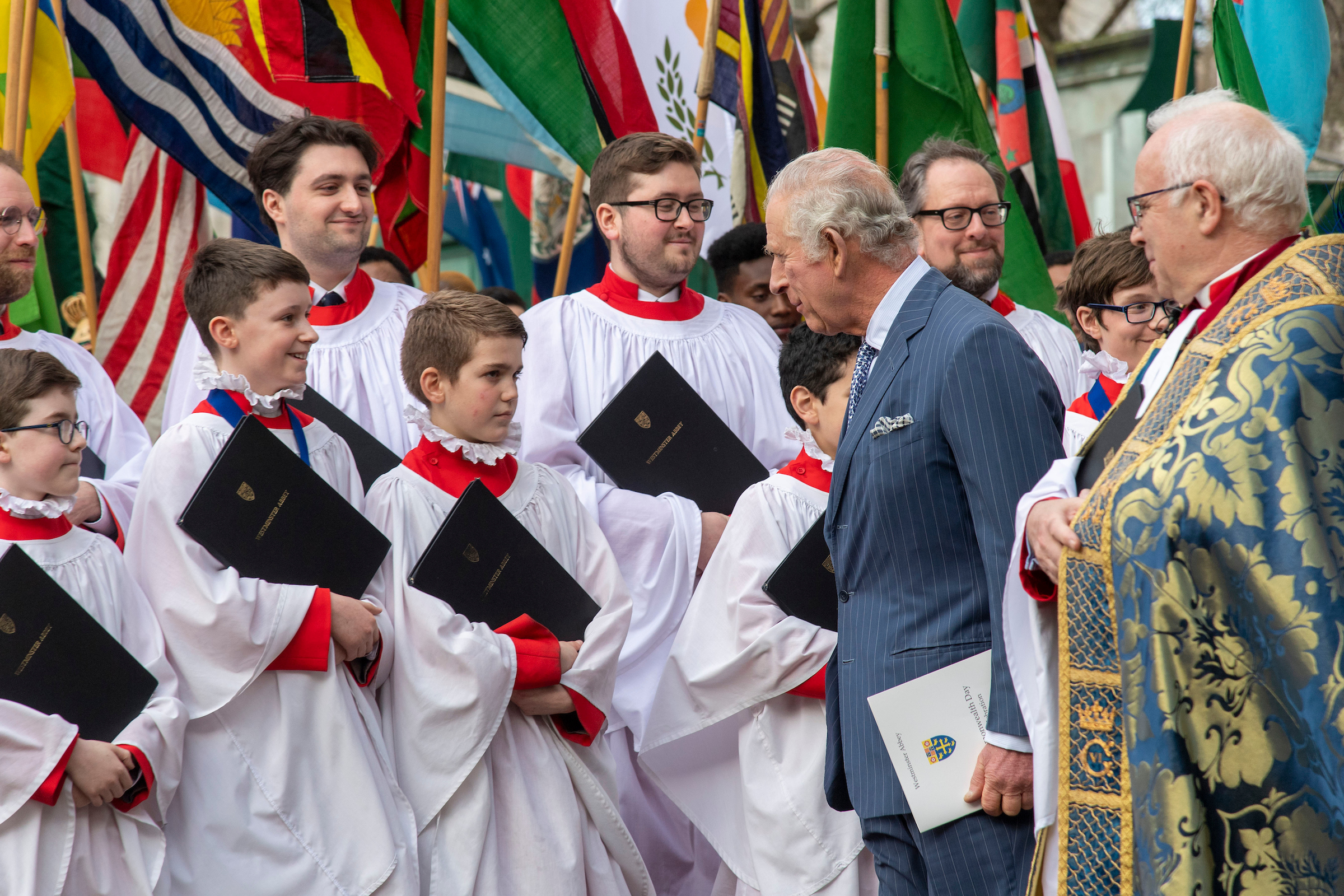 King Charles outside Westminster Abbey for Commonwealth Day 2023