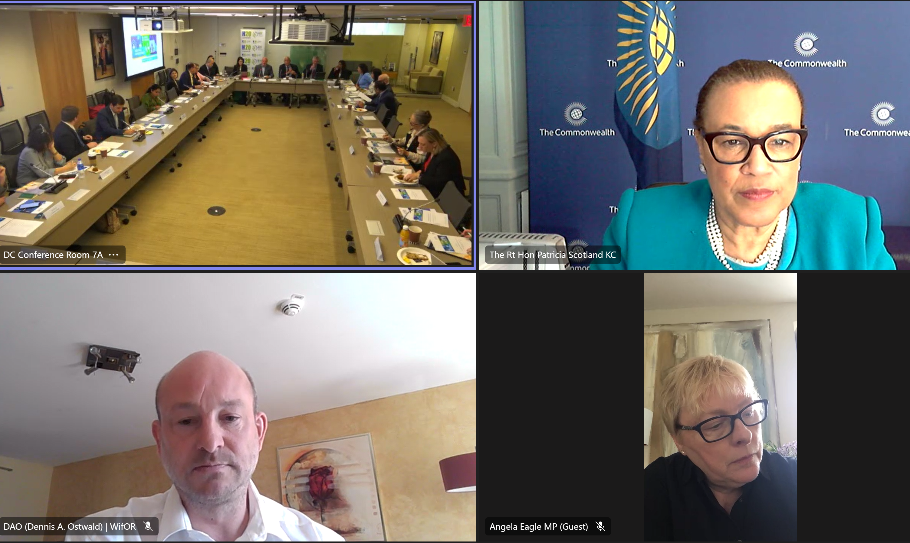 Commonwealth Secretary-General, the Rt Hon Patricia Scotland KC, delivering remarks at the G20 Partnership roundtable on sustainable health financing