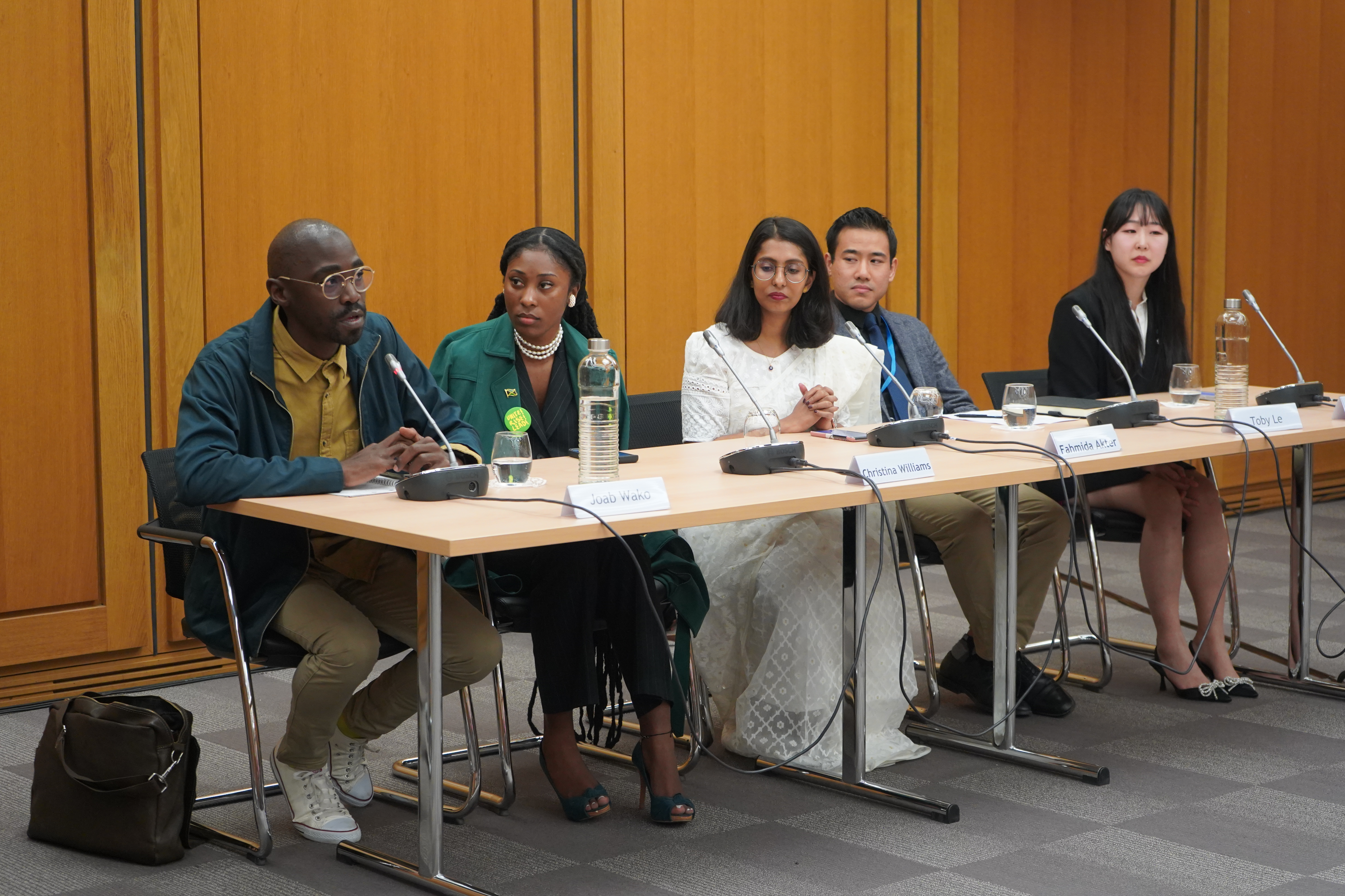 A panel of youth leaders at the mental health intergenerational dialogue