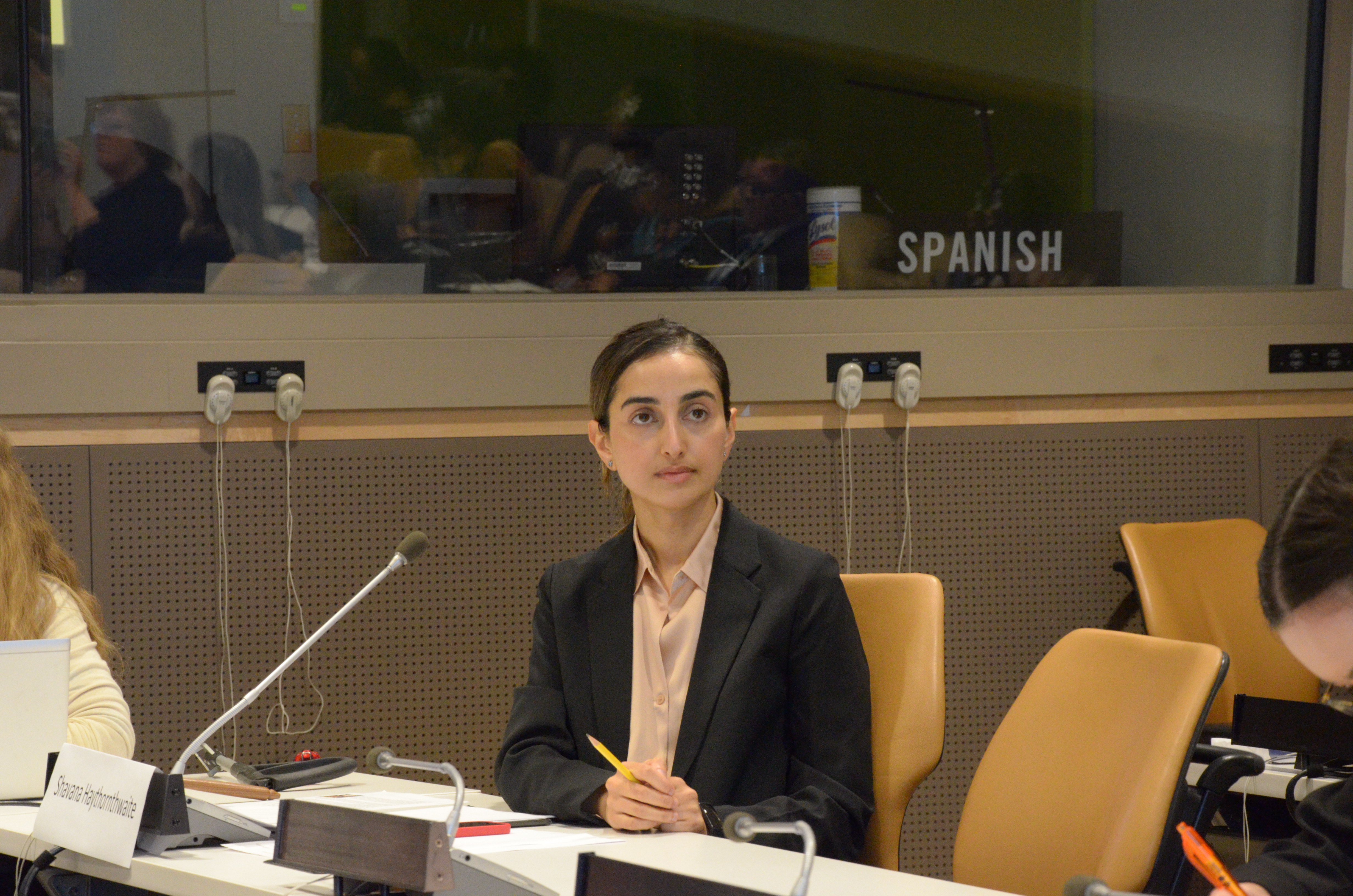 Head of the Human Rights Unit speaking