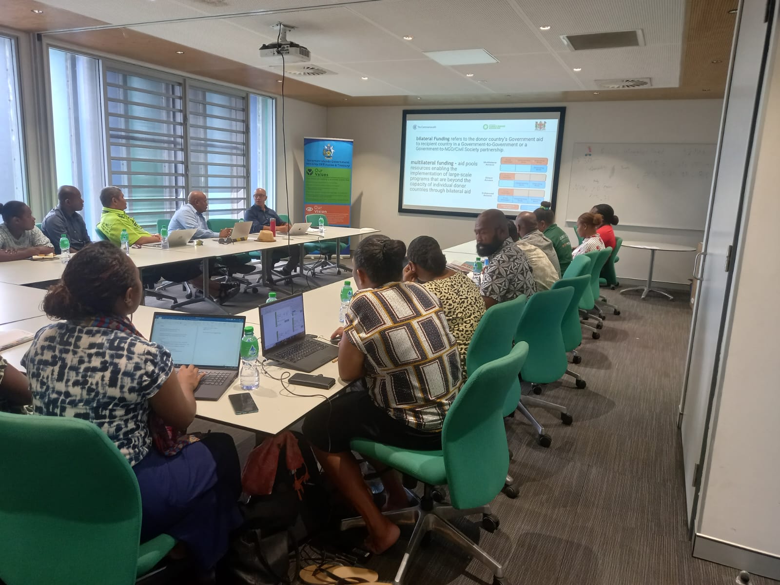 Participants at the climate finance writeshop in the Solomon Islands