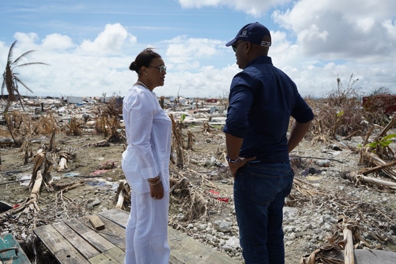 Secretary-General of the Commonwealth surveying the damage after Hurricane Dorian in The Bahamas