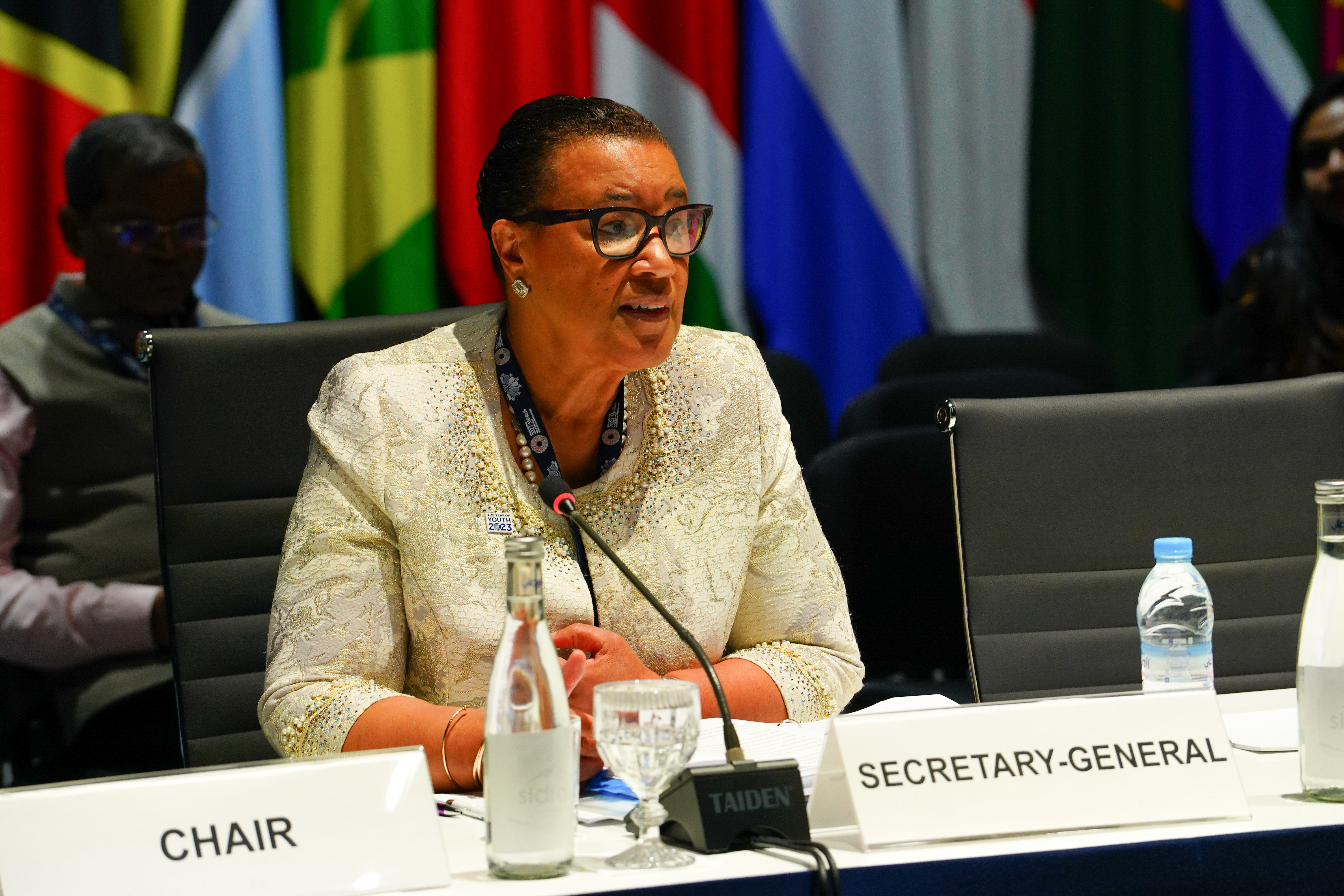 The Commonwealth Secretary-General, the Rt Hon Patricia Scotland, speaking at the Commonwealth Central Bank Governors Meeting in Marrakesh, Morocco