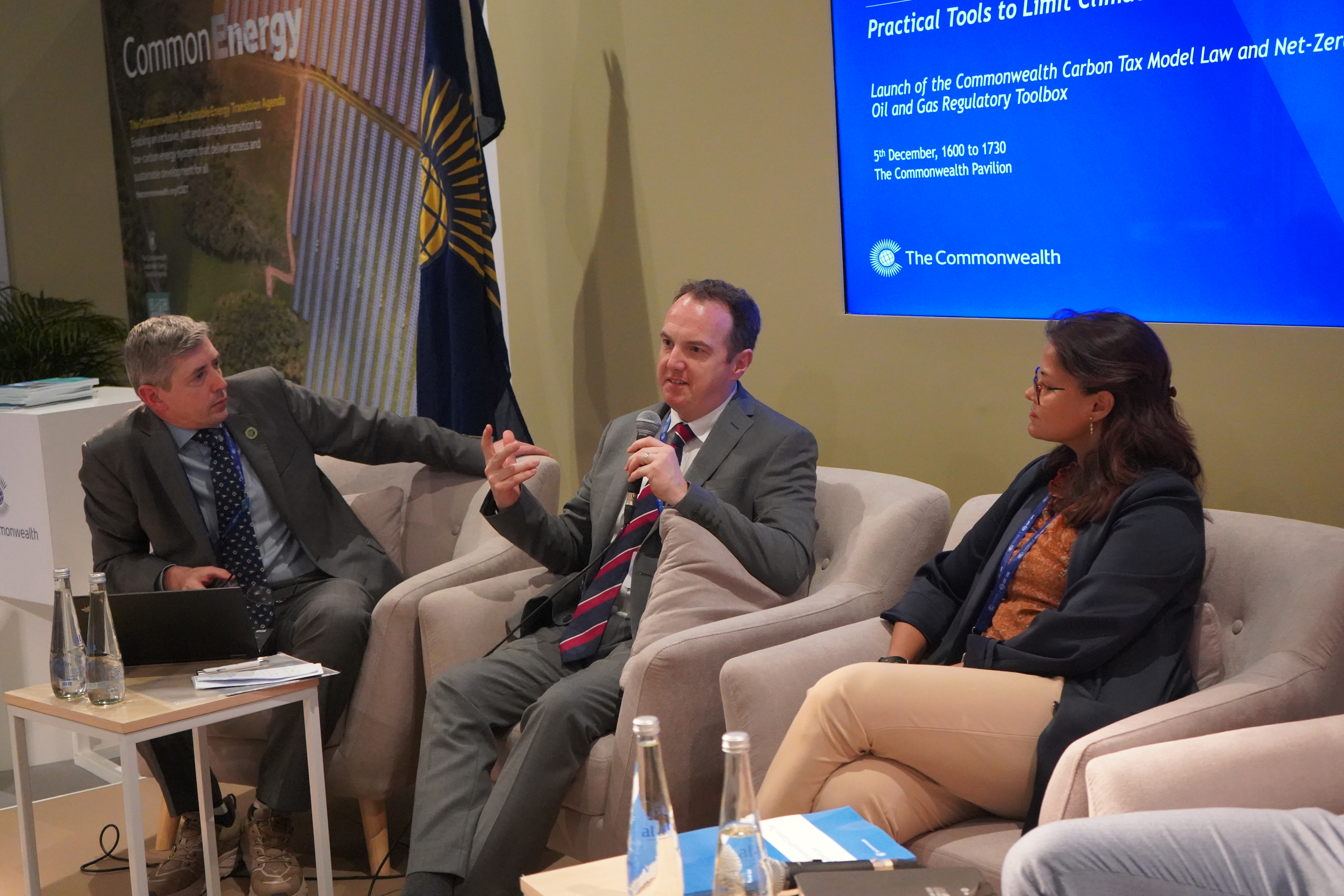 Panel at the launch event of the carbon tax model