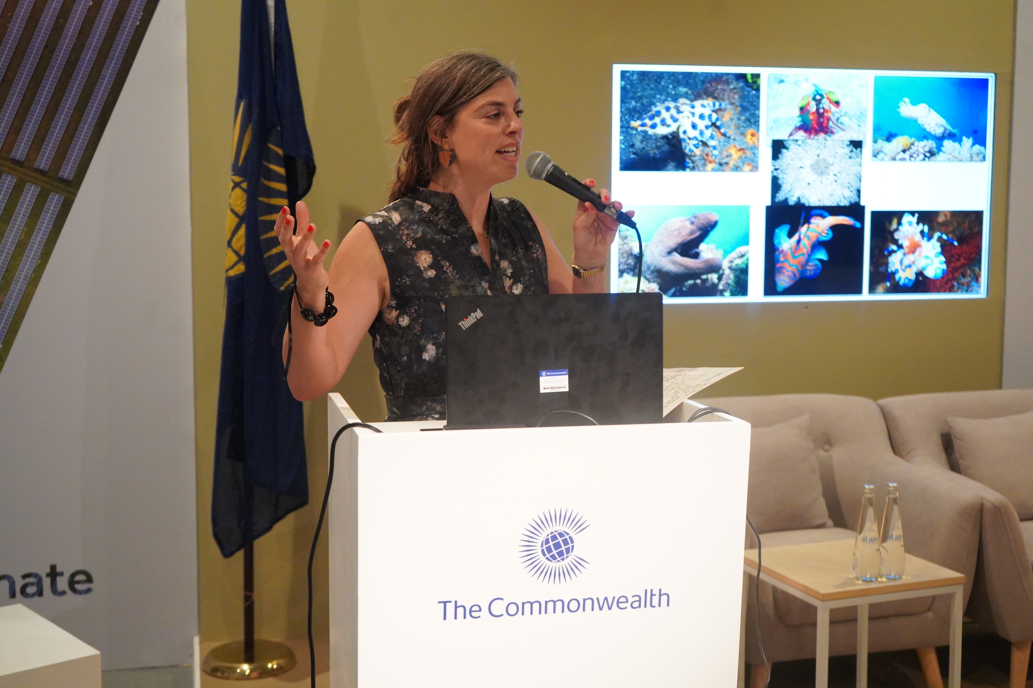 CRC's Executive Director, Dr Tali Vardi, at a Commonwealth Pavilion event at COP28