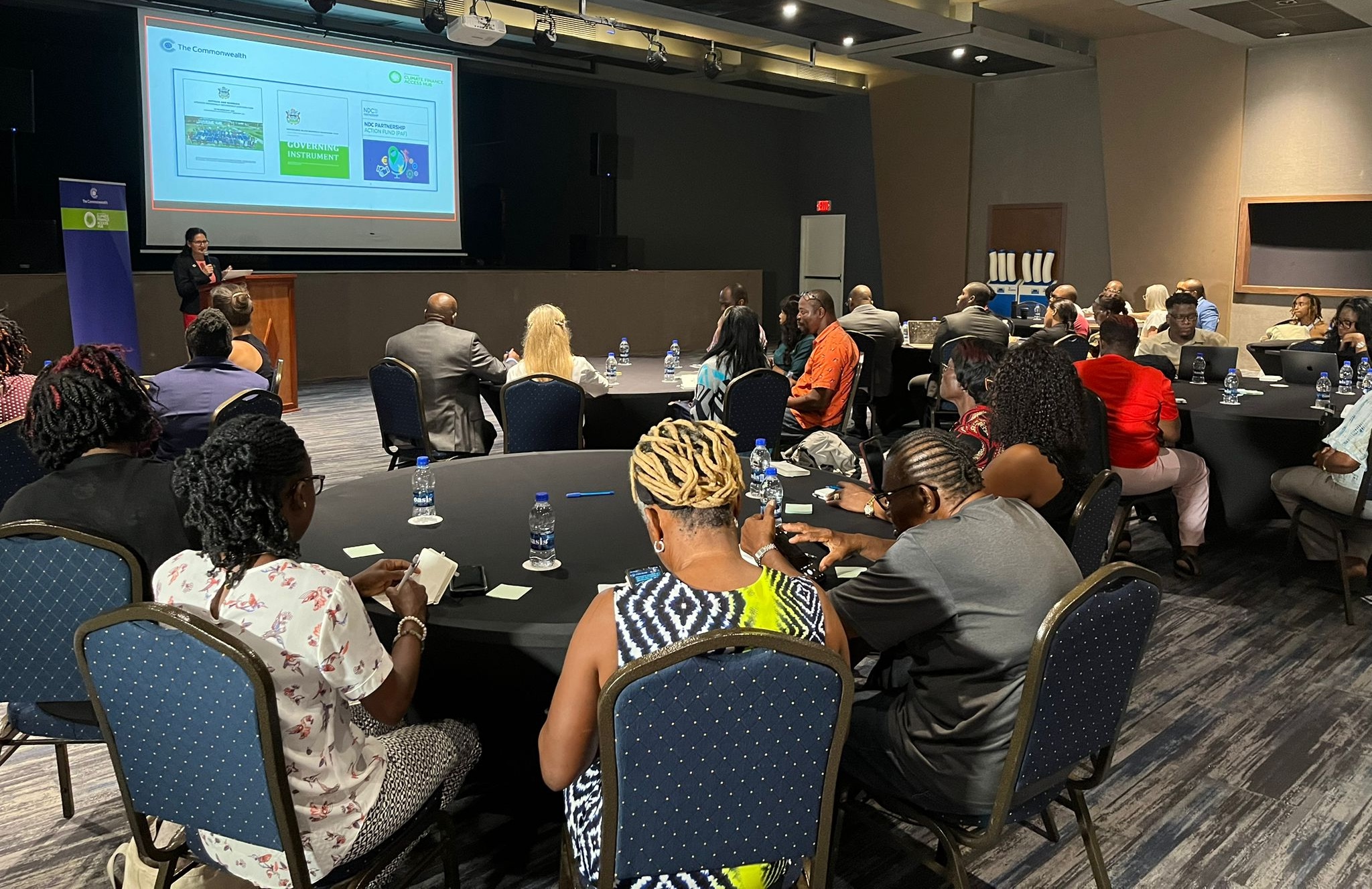 Participants at the blended microfinancing workshop in Antigua and Barbuda