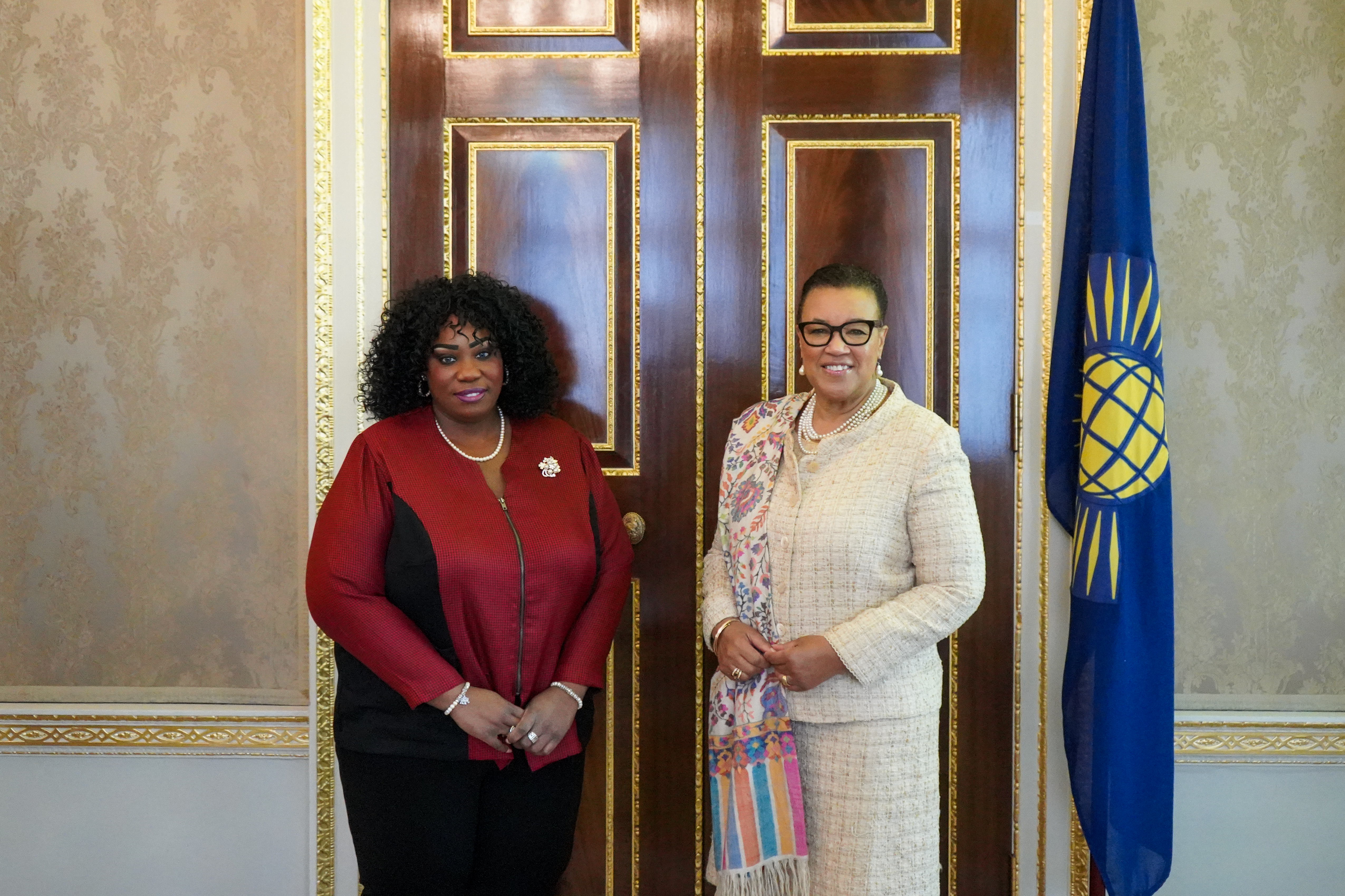 High Commissioner for Grenada to the UK, HE Rachér Croney, and the Commonwealth Secretary-General