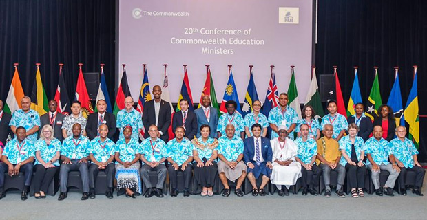 group. photo of the Commonwealth Education Ministers Meeting in Fiji, 2018