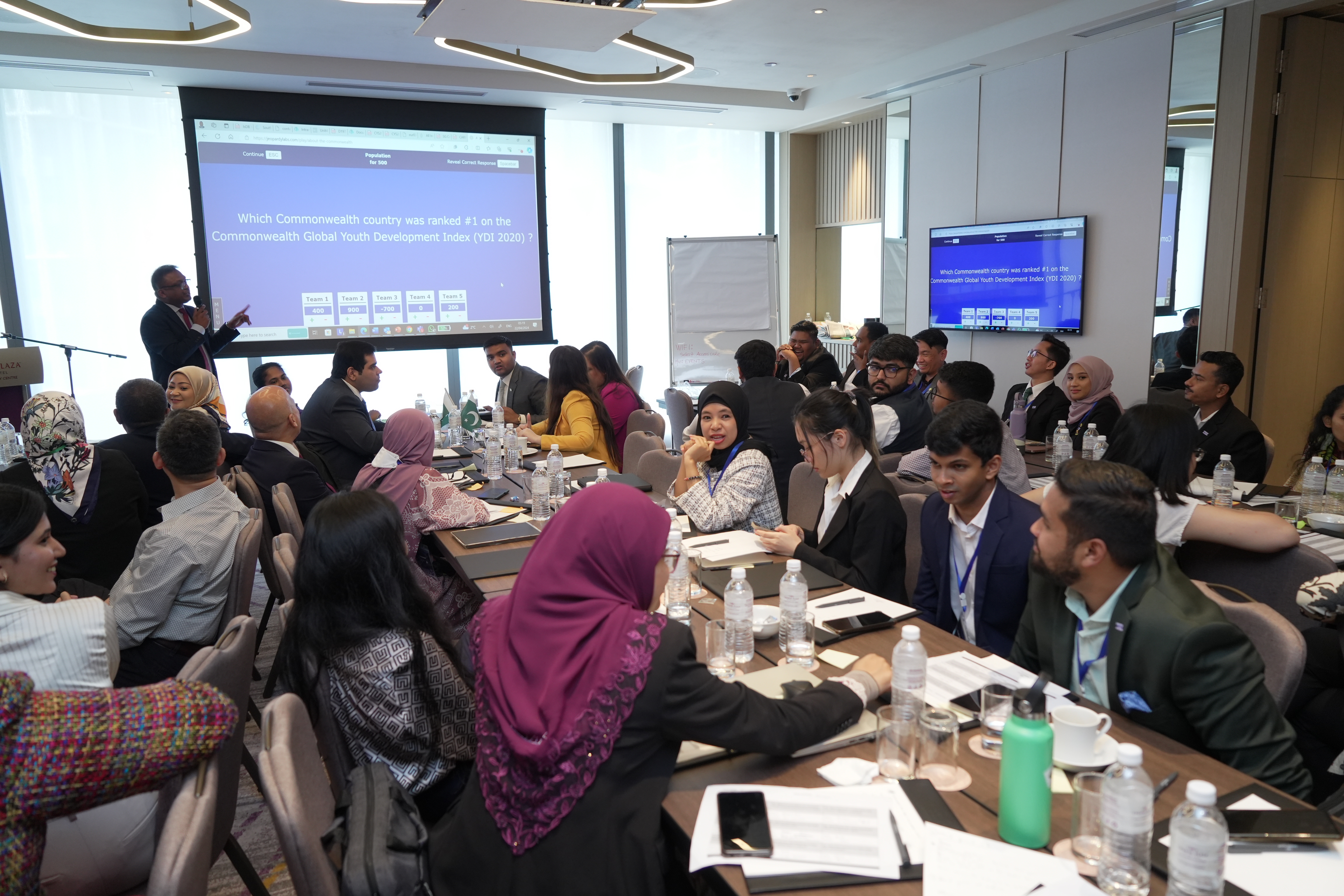 Sushil Ram, Youth Development Adviser at the Commonwealth Secretariat, delivers a presentation at the Asian regional summit in Malaysia