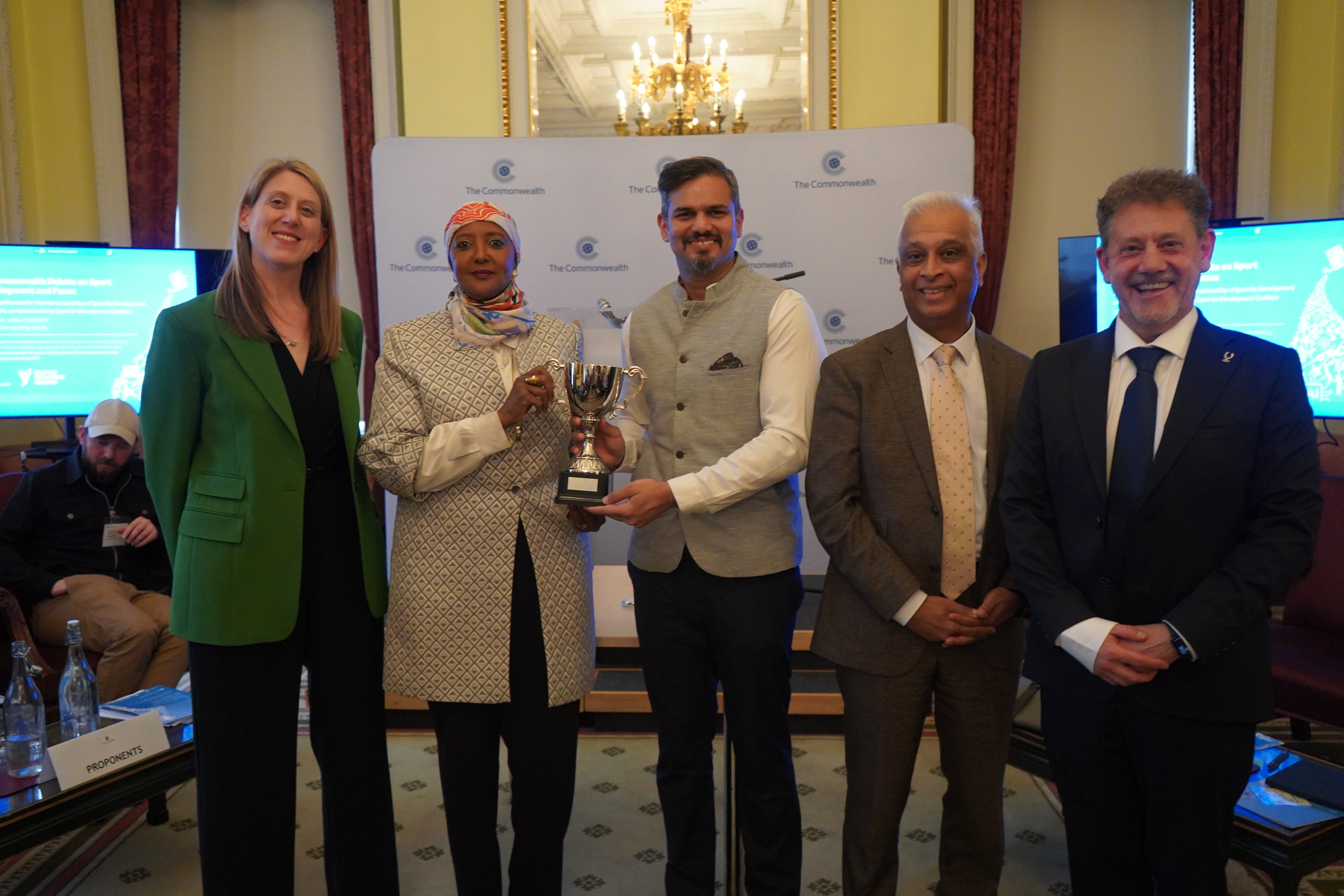 Winning team at the 8th Commonwealth Debate on Sport and Sustainable Development