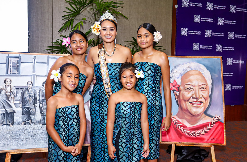 Women smiling at camera 