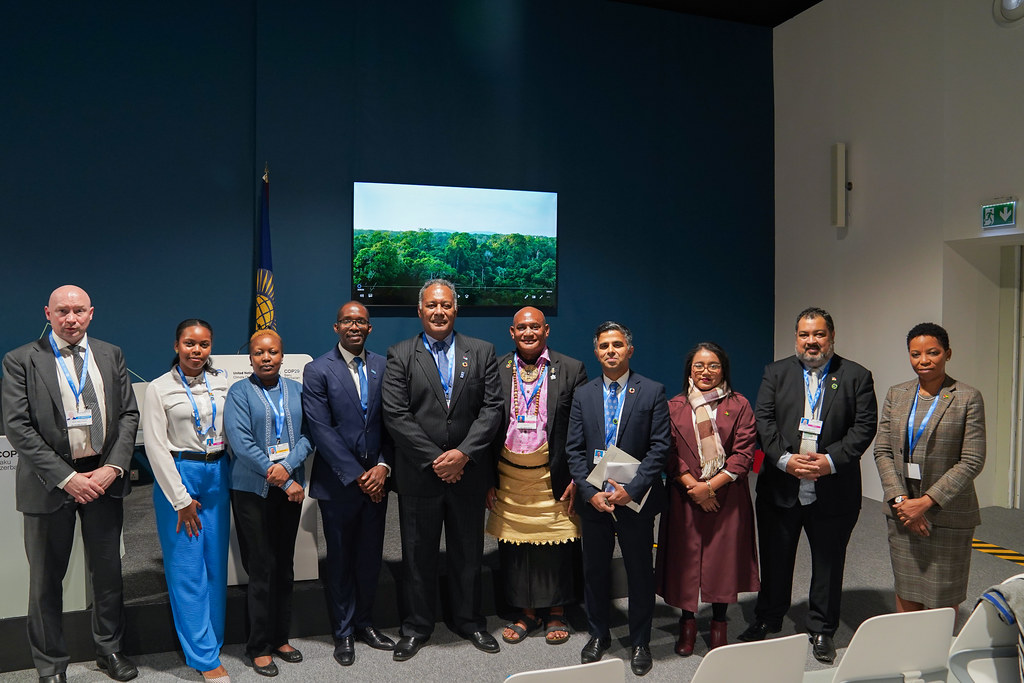 Group photo of panelists at the Iwokrama Forest event