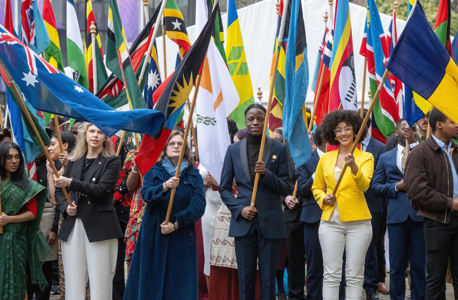 flag bearers on Commonwealth Day 2024