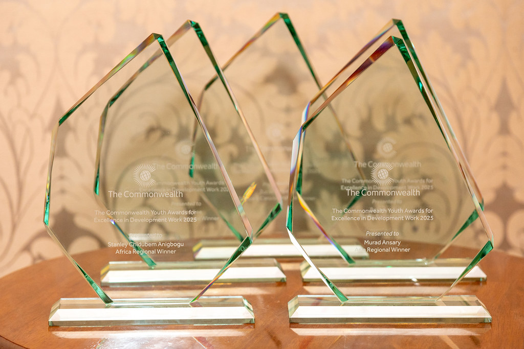 Commonwealth Youth Award trophies