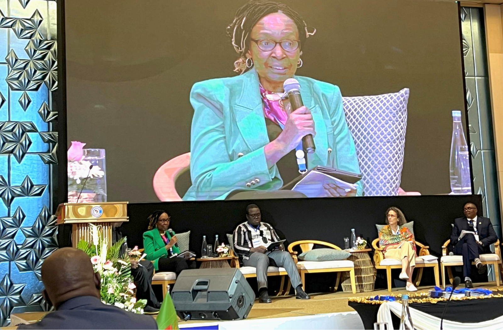 Dr Janneth Mghamba speaking at the conference