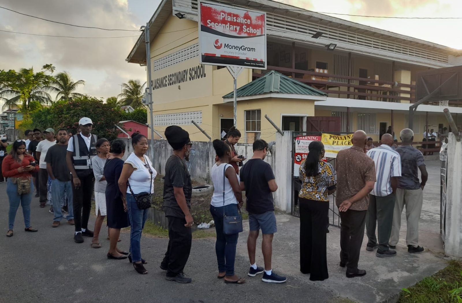 Guyana Elections 2025 People lining up to vote