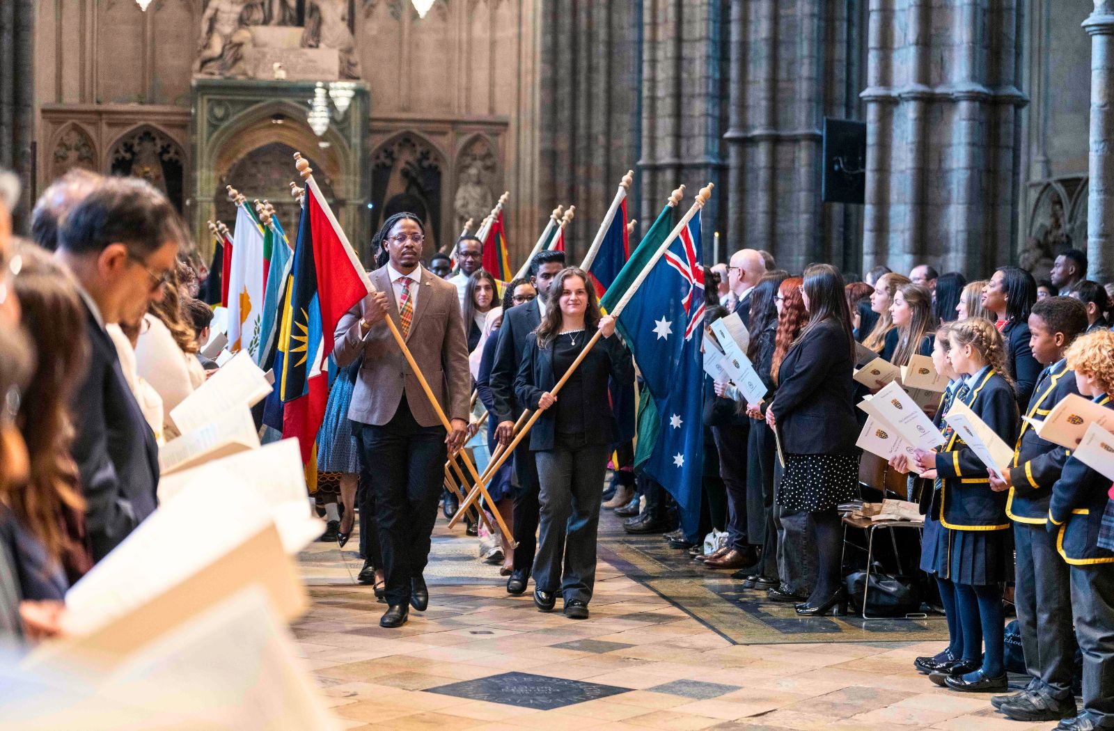 Flag bearers at commonwealth day