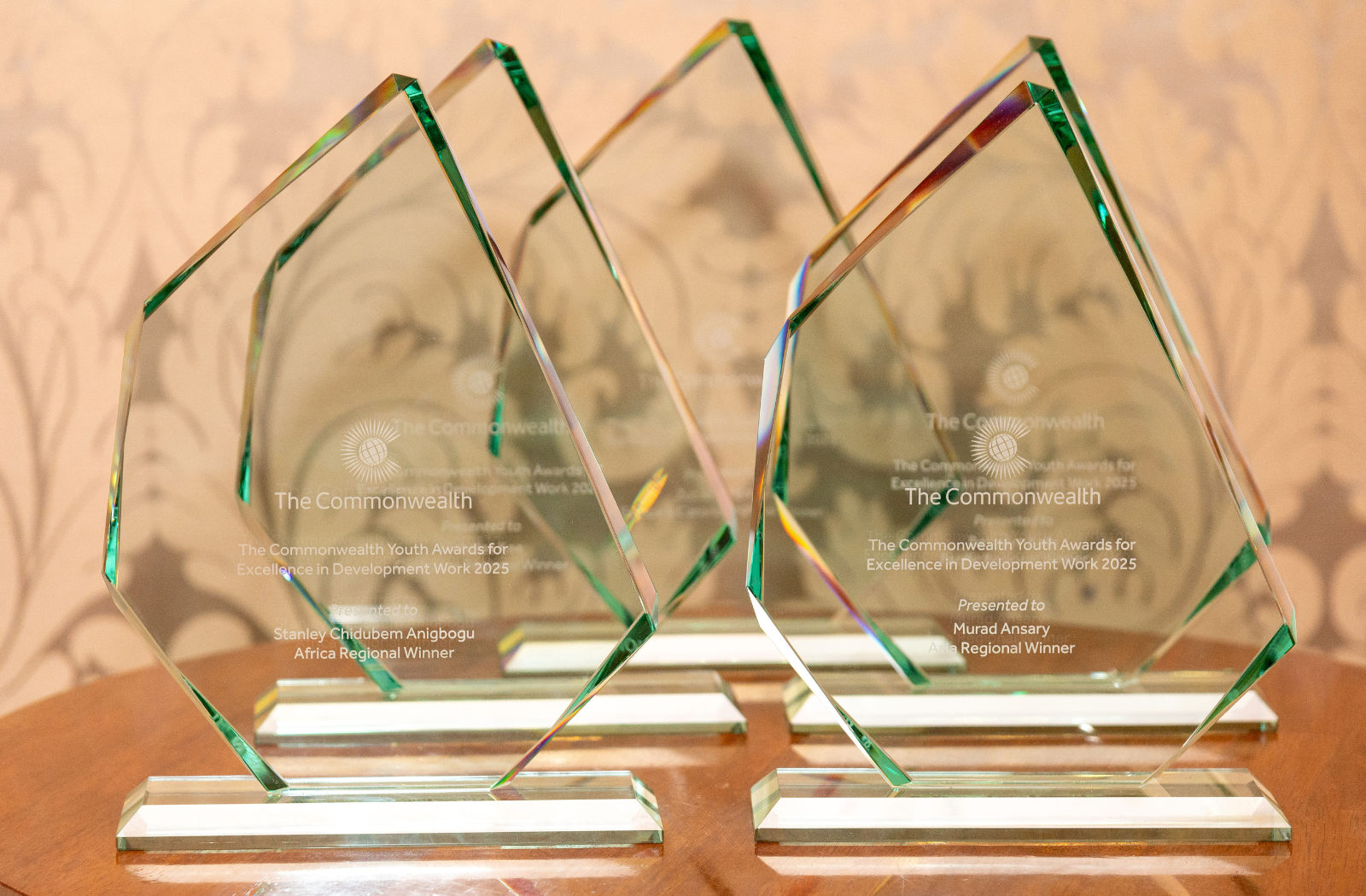 2025 Commonwealth Youth Awards trophies