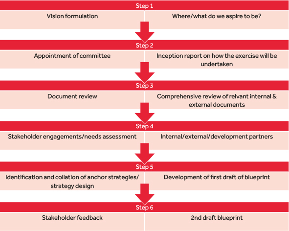 a flow chart illustrating the proposed roadmap for people-centred justice