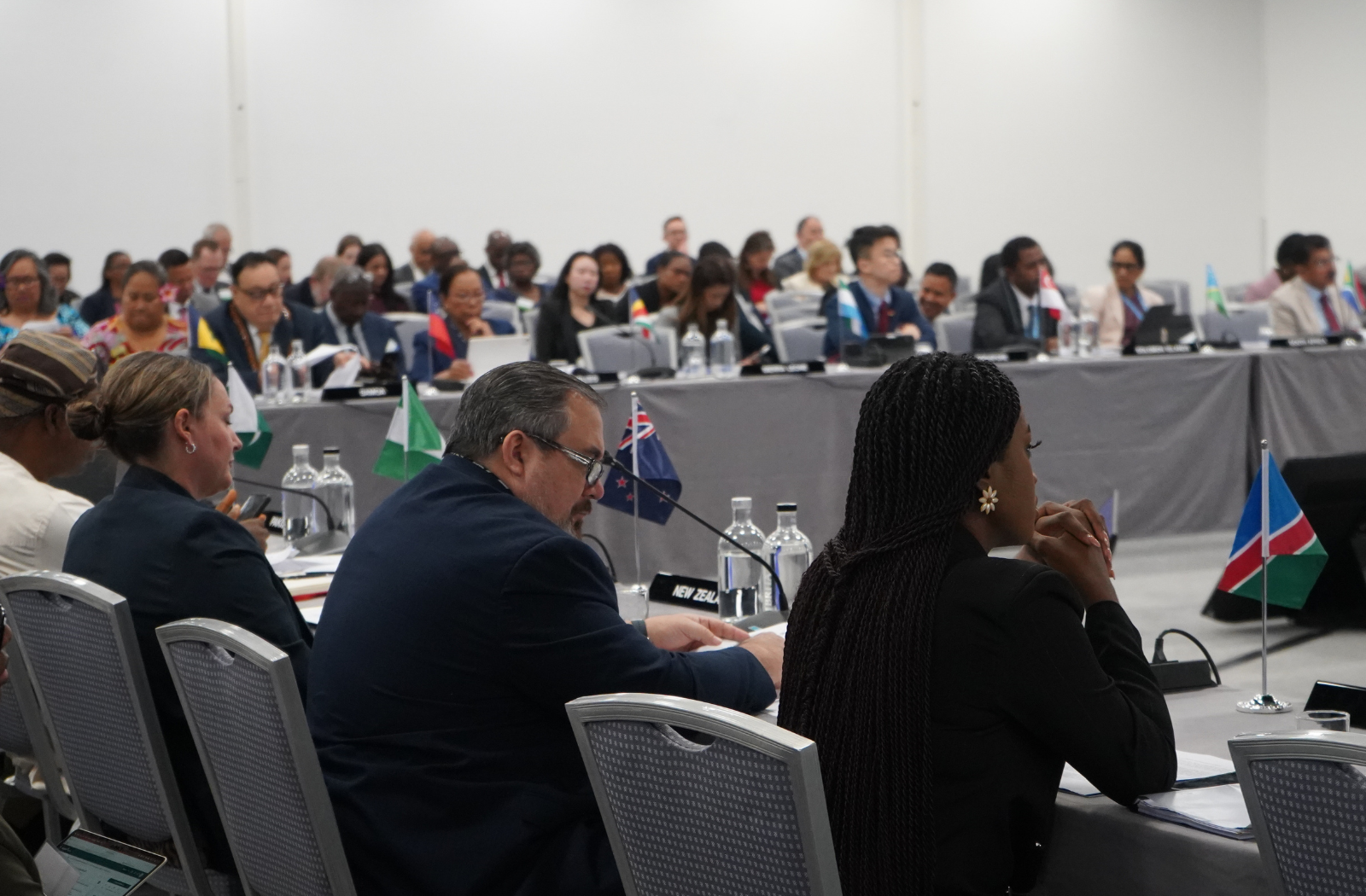 Ministers sit around the table at the 37th Commonwealth Health Ministers Meeting