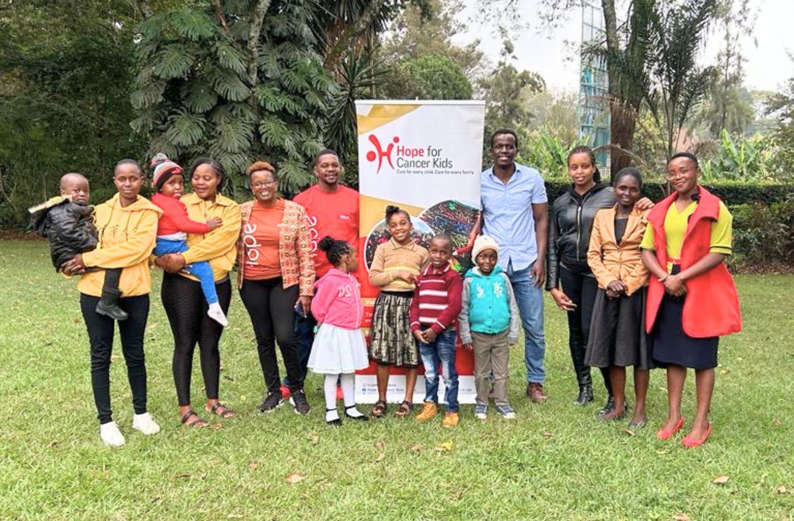 Group photo with Hope For Cancer Kids 