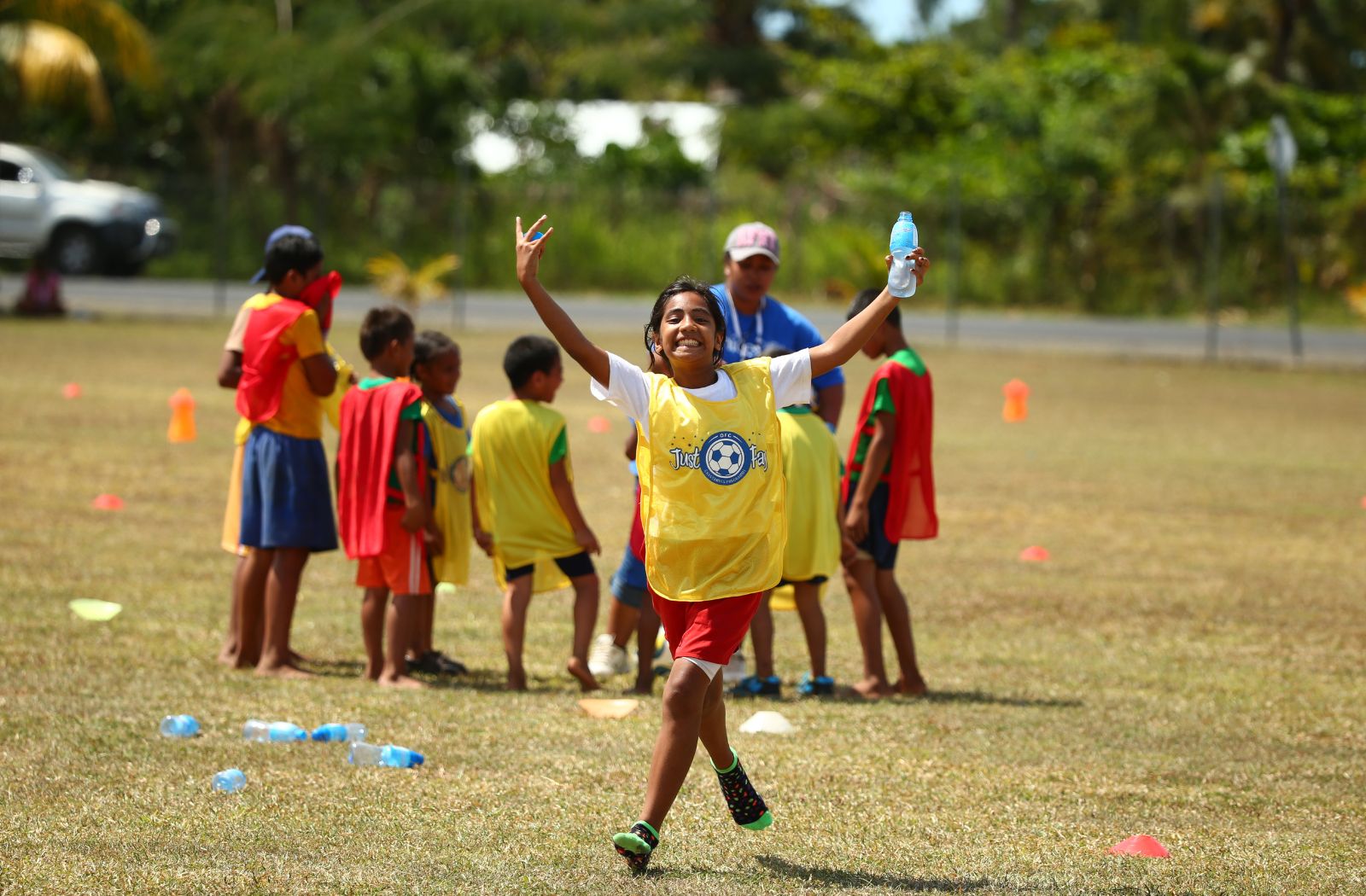 Young girl in a sports team