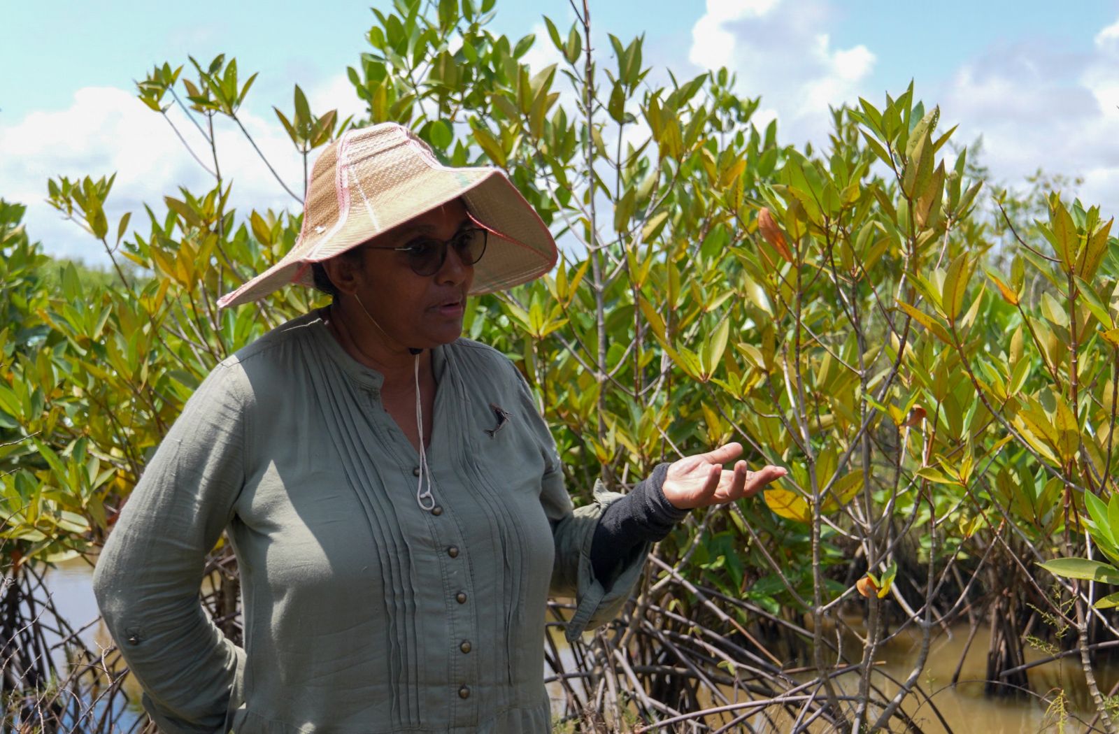 Professor Sevvandi Jayakody at Sri Lanka’s Anawilundawa Wetland Sanctuary