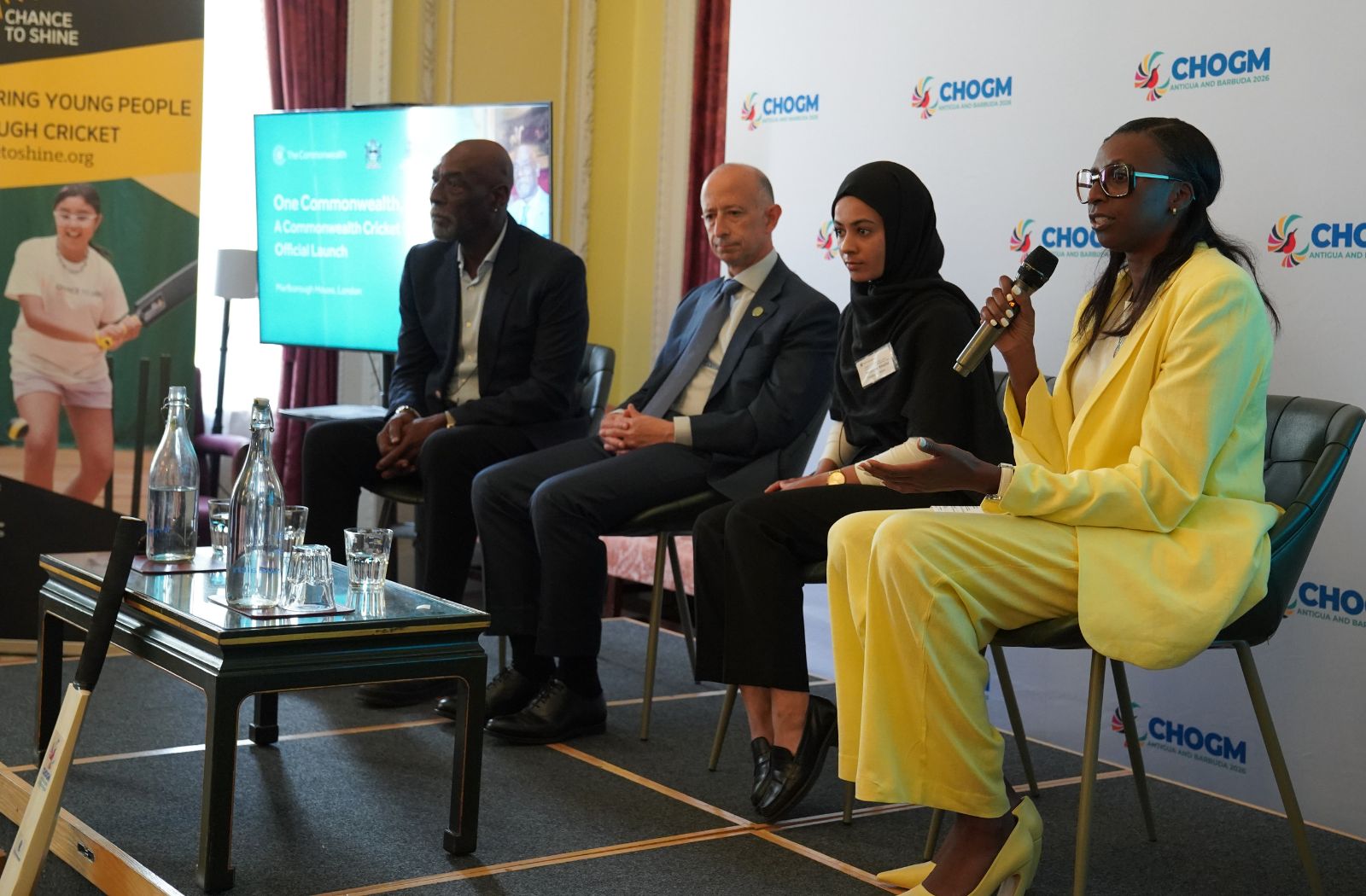 Panelists at the CHOGM Cricket Launch Event 2026
