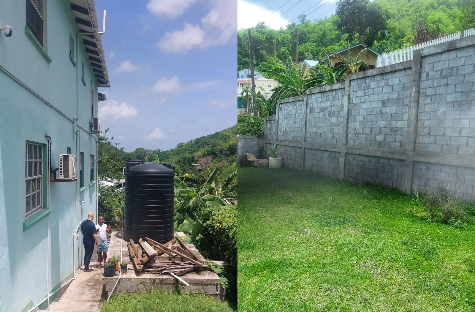Concrete wall and water tank Grenada Story