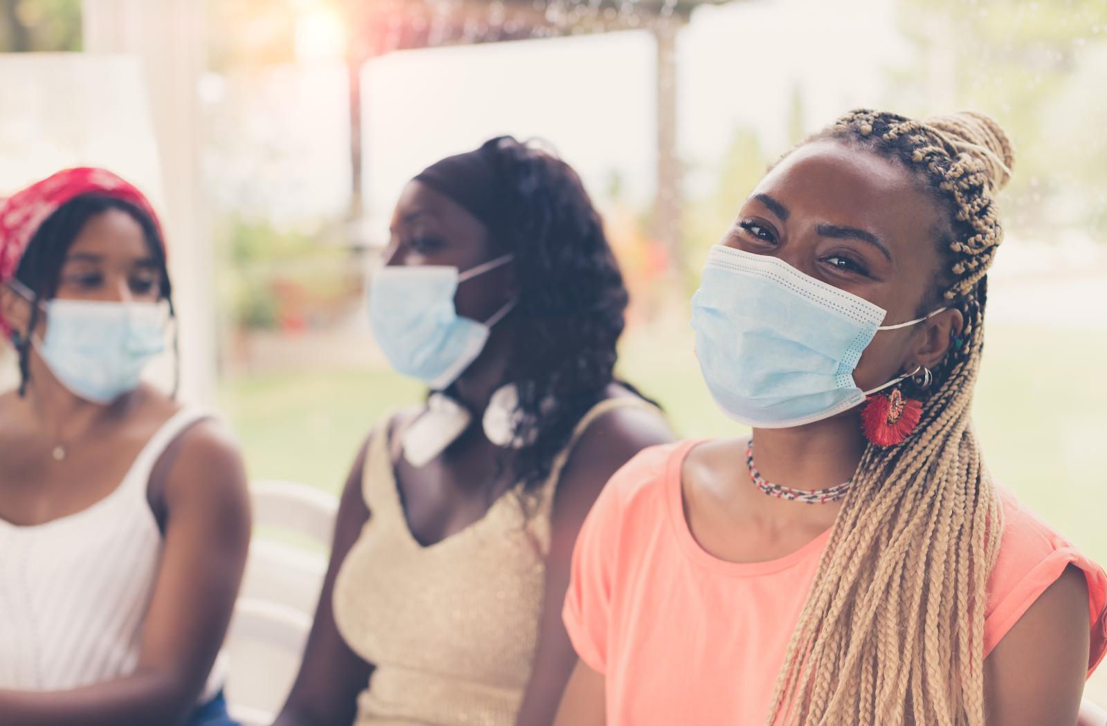 Women wearing masks