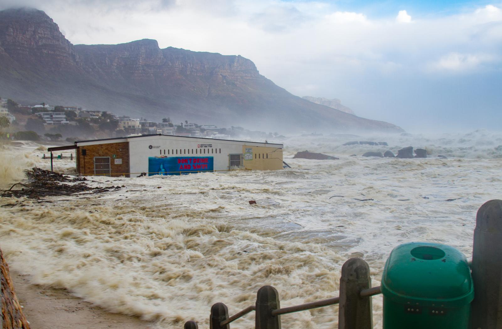 Severe flooding on coastline