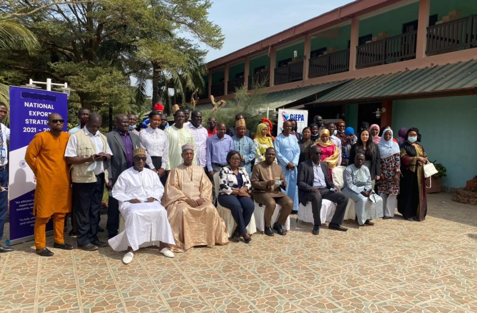Group photo of high-level government officials and members of the private sector who attended the National Export Strategy forum.