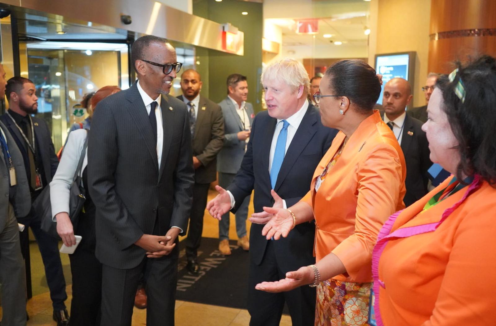 Boris Johnson and President Kagame CHOGM