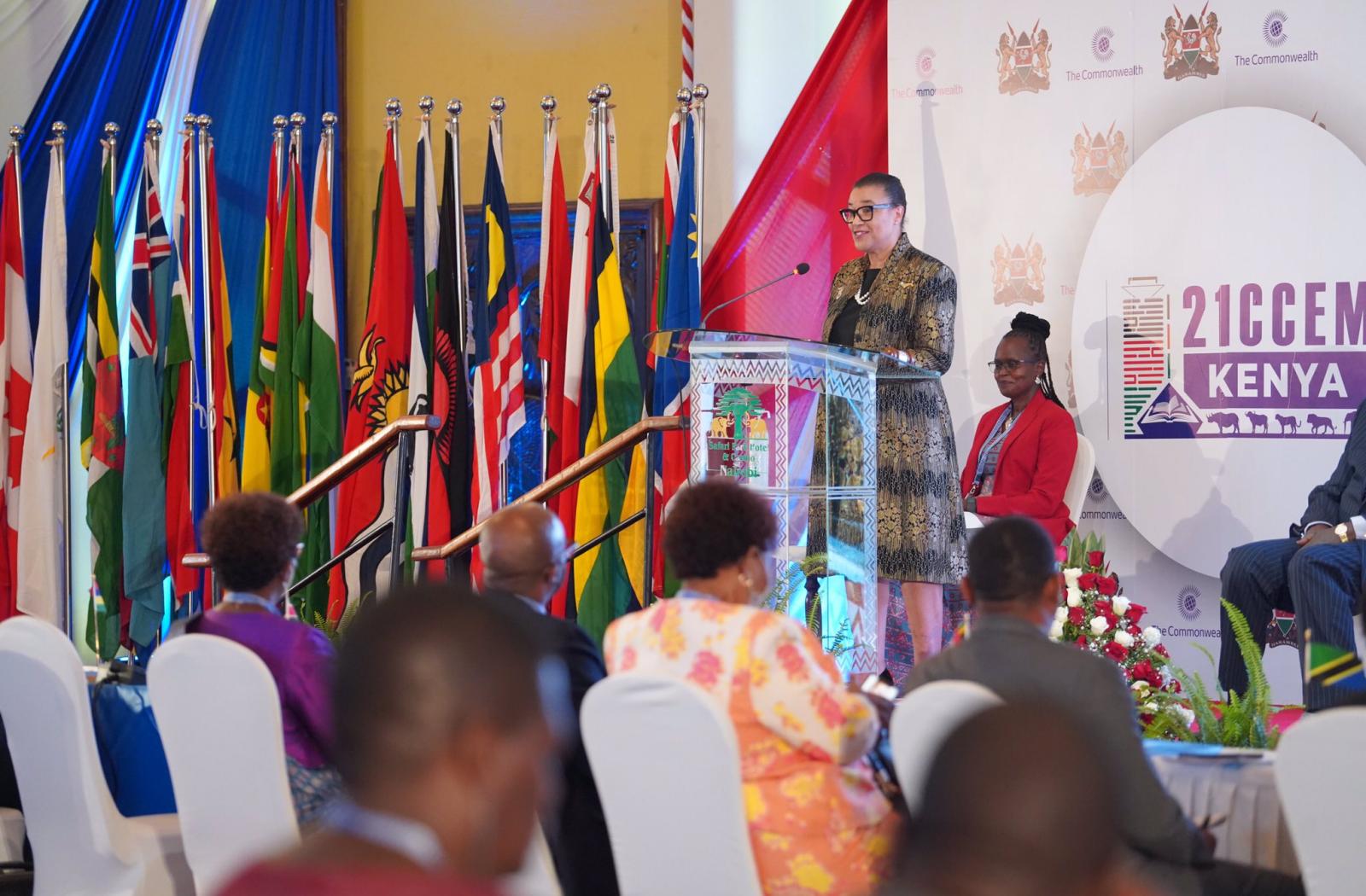 Secretary-General, Patricia Scotland, speaks at CCEM