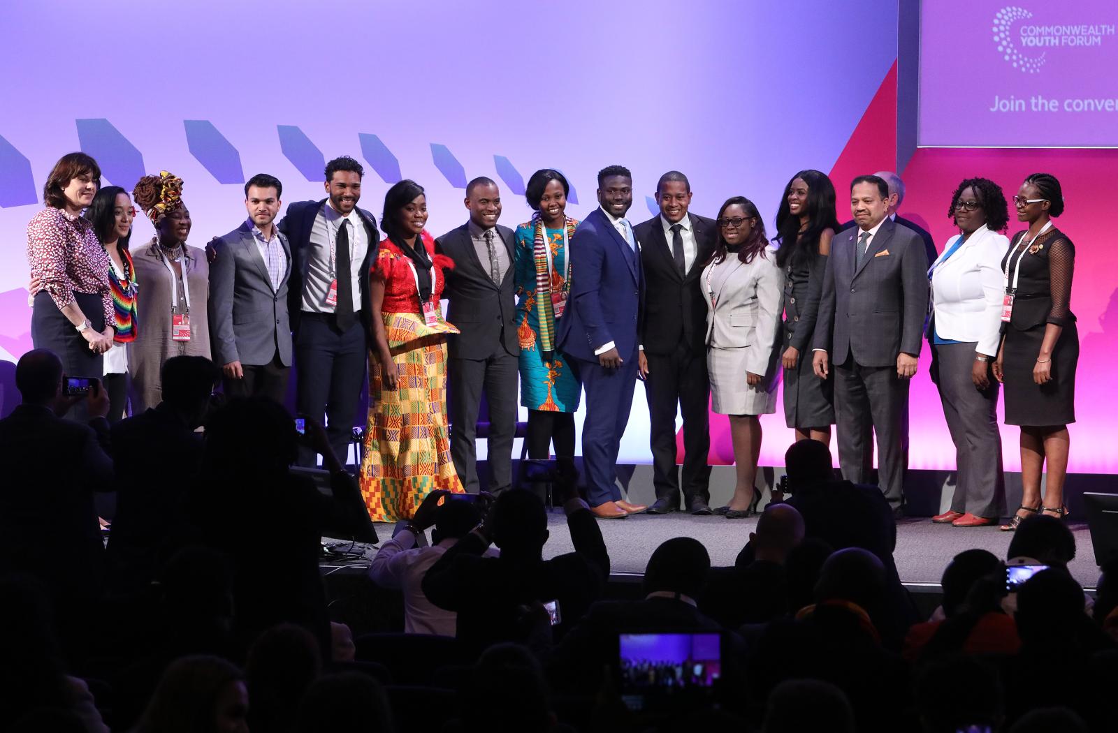 Group photo with Commonwealth Youth Council at Youth Forum at CHOGM 2018