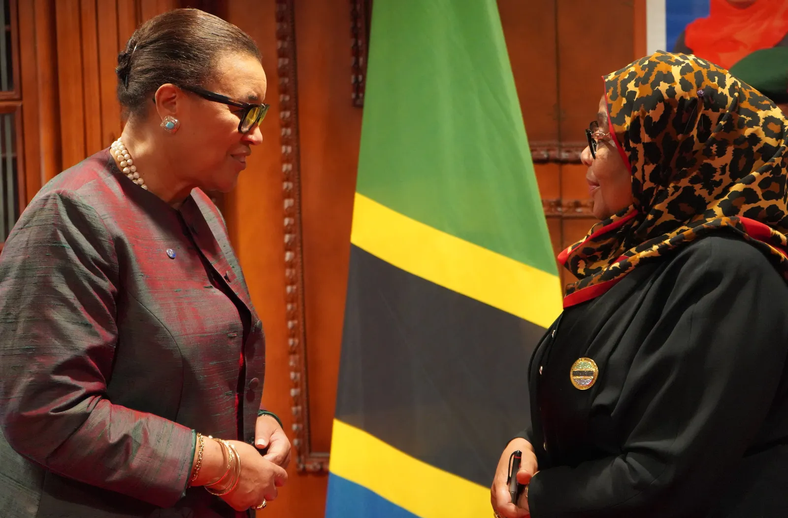 Secretary-General of the Commonwealth with the President of Tanzania