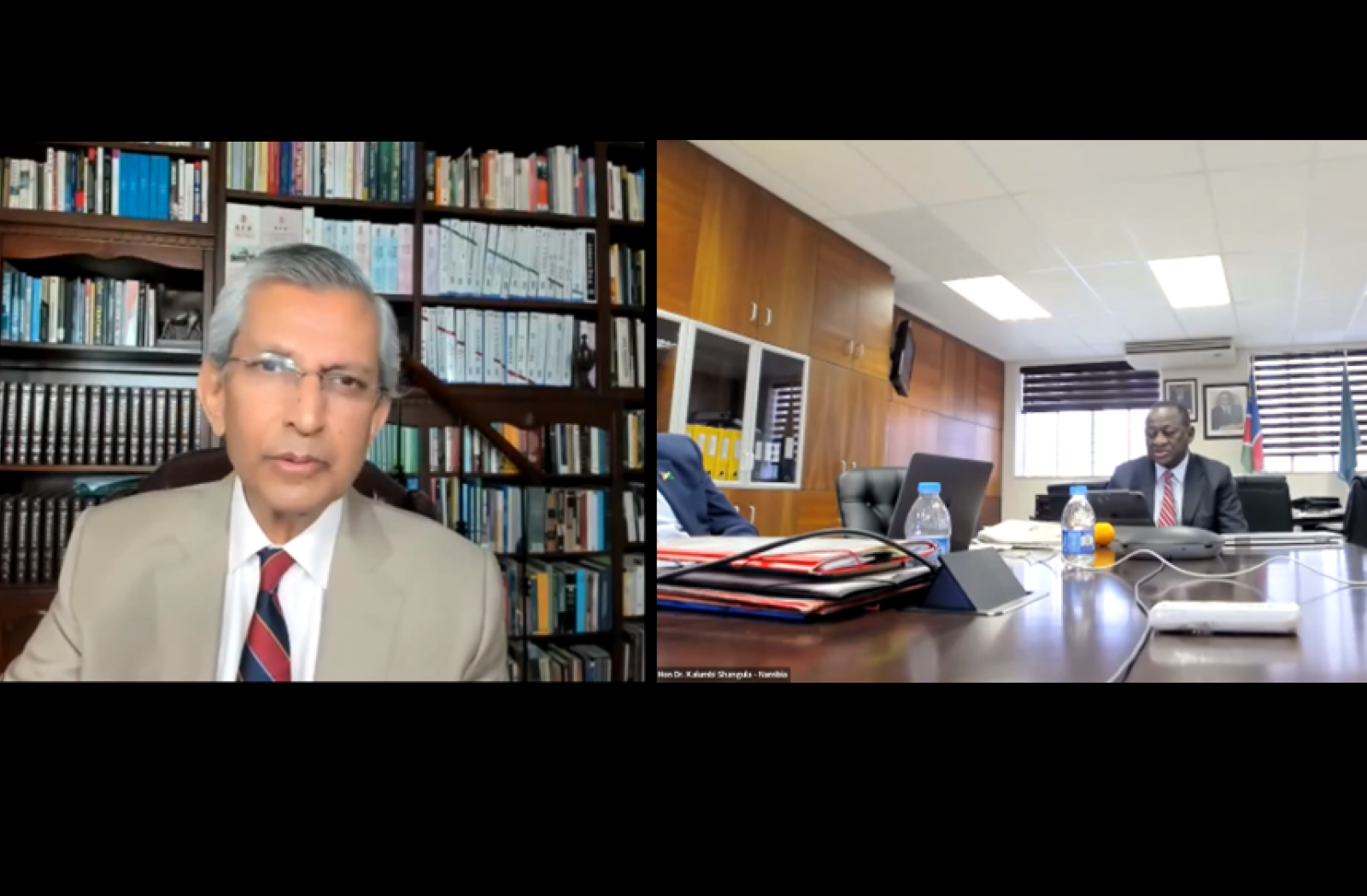 Officials attending the briefing on government performance management