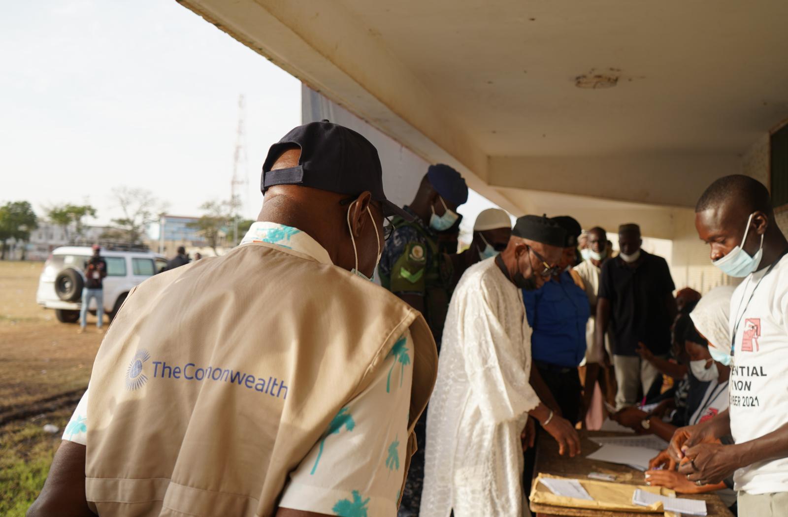 The former president of Nigeria, H.E. Olusegun Obasanjo, observes election in The Gambia